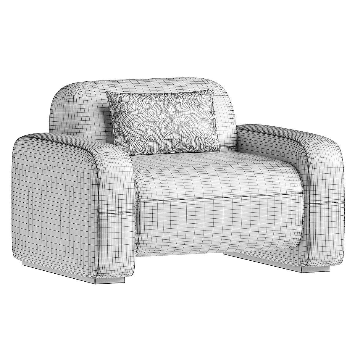 Armchair Kopengagen 3D model_3