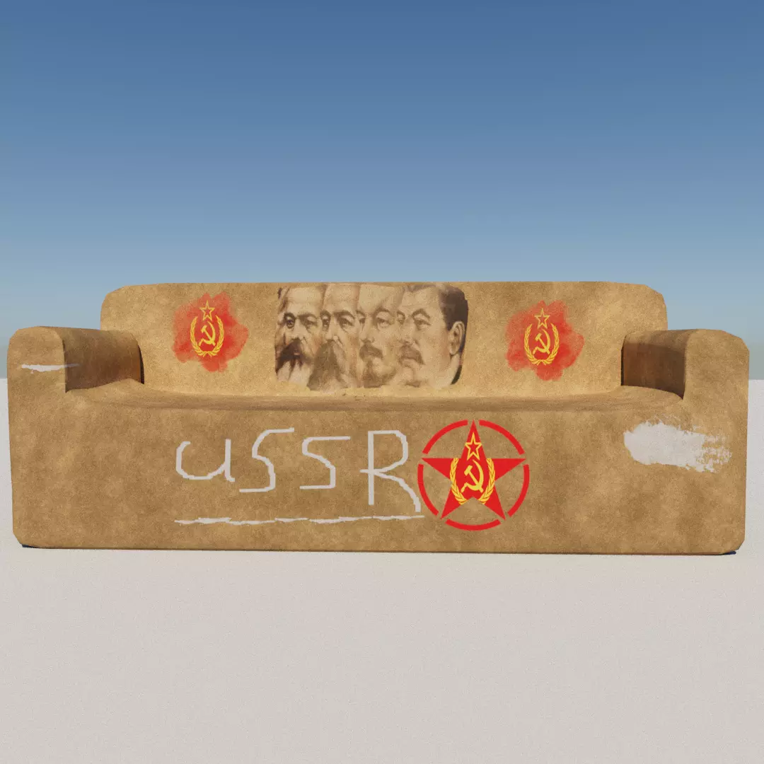 Soviet Union couch 3D model