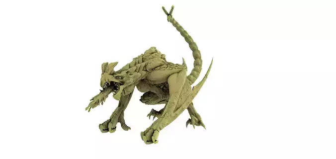 SPITTING SCORPION DRAGON 3D print model