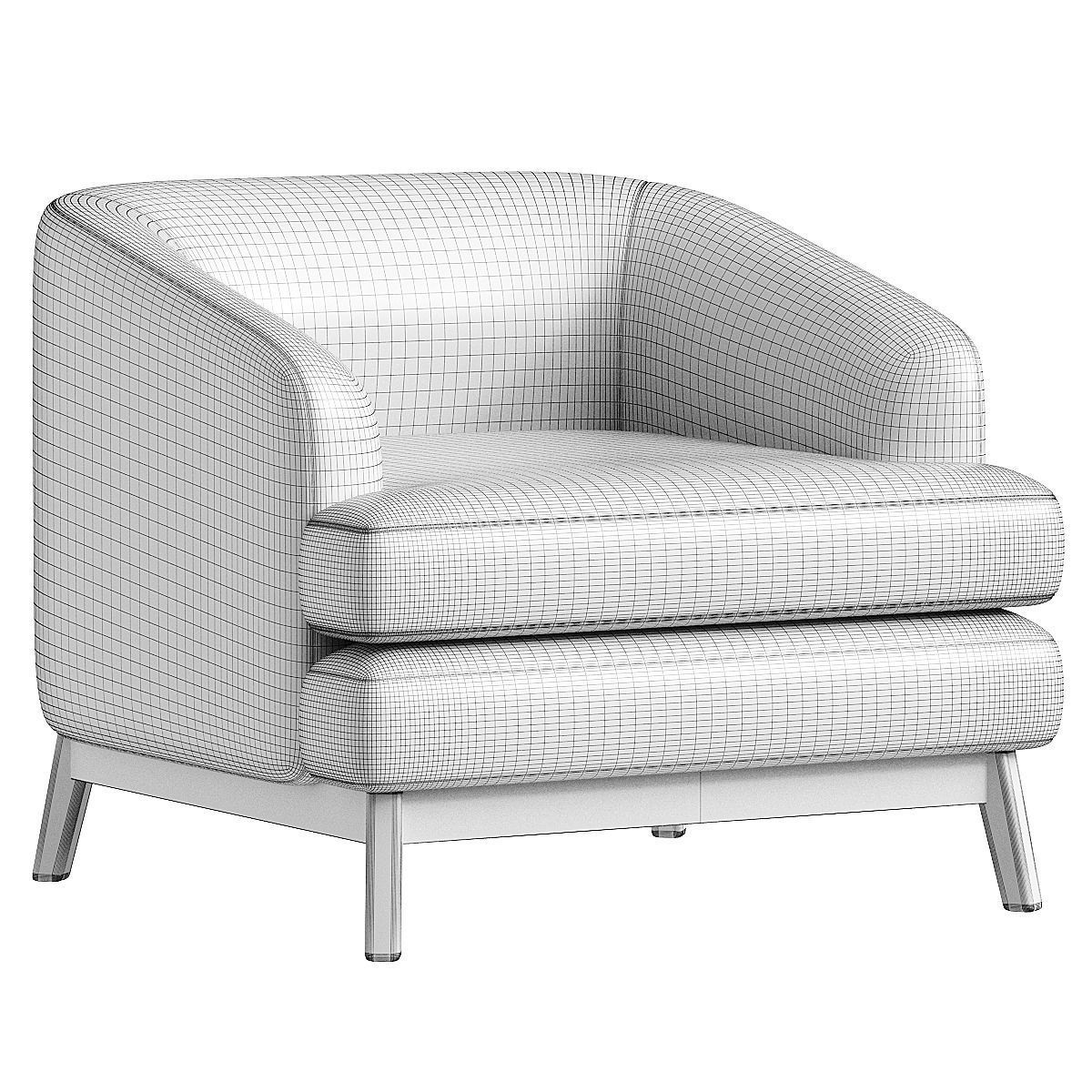 Chair Monterey 3D model_3