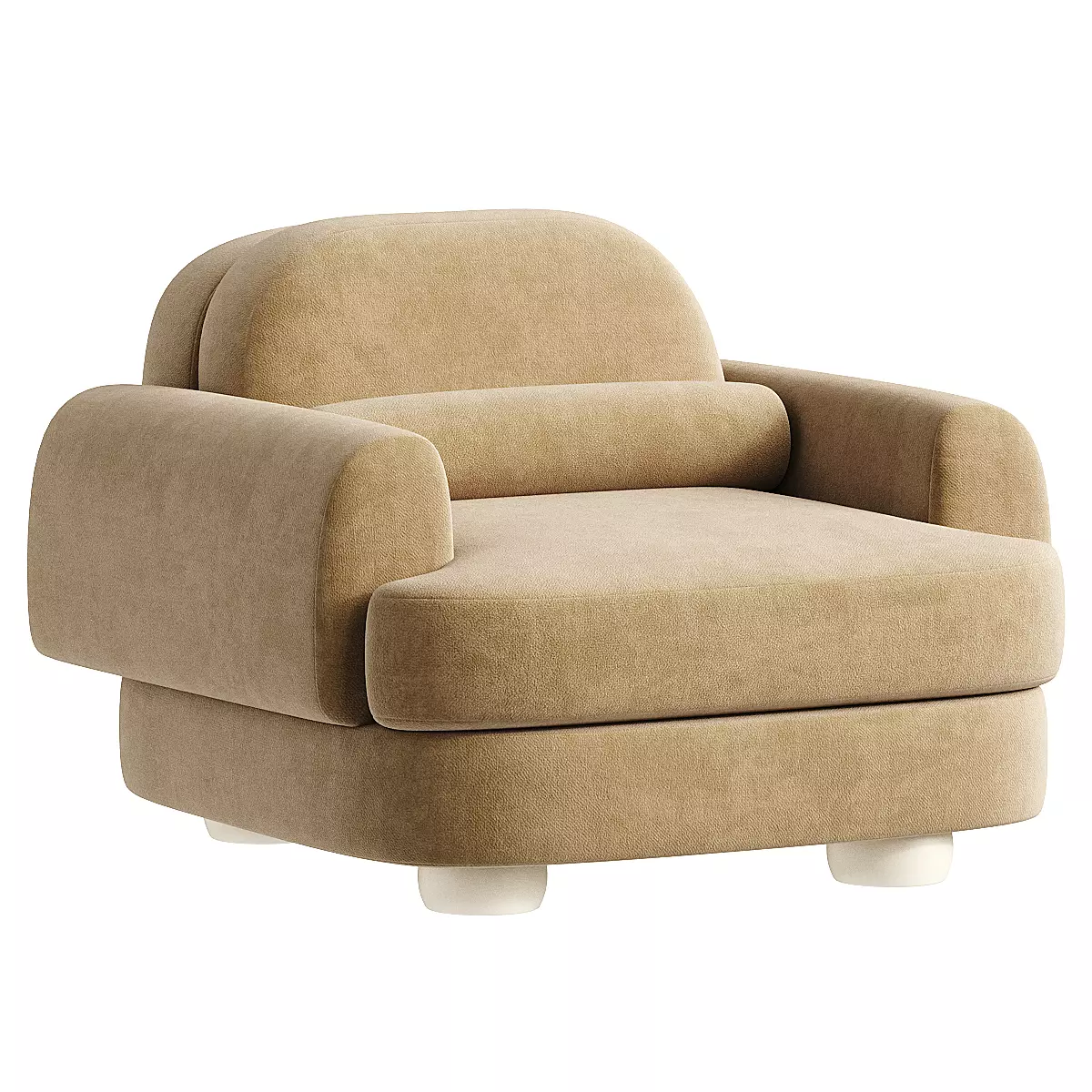 Armchair fumoir velvet 3D model