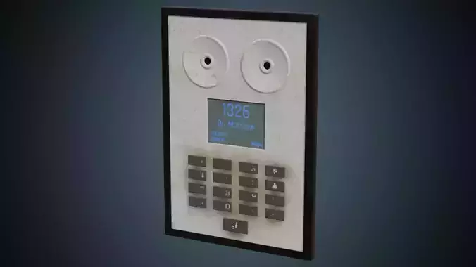 Intercom 1B Low-poly 3D model