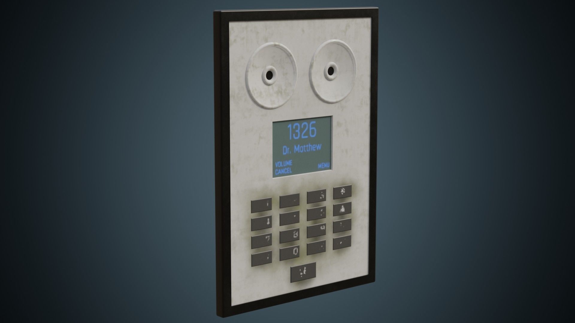 Intercom 1B Low-poly 3D model_1