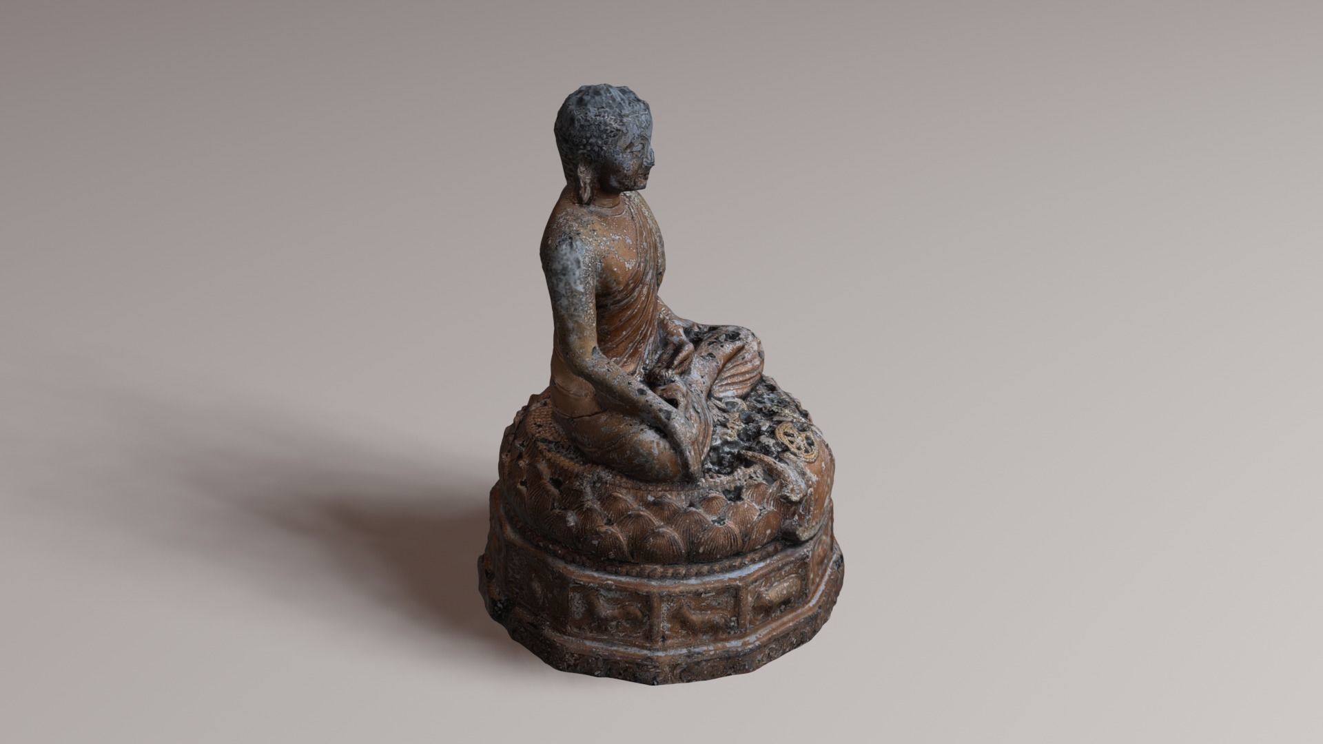 Buddha 21 ancient 3D print model_12
