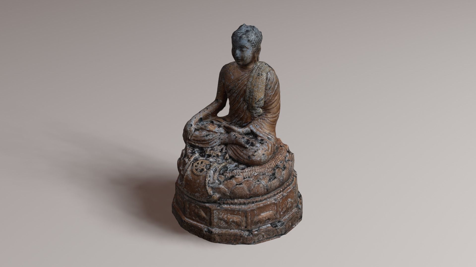 Buddha 21 ancient 3D print model_37