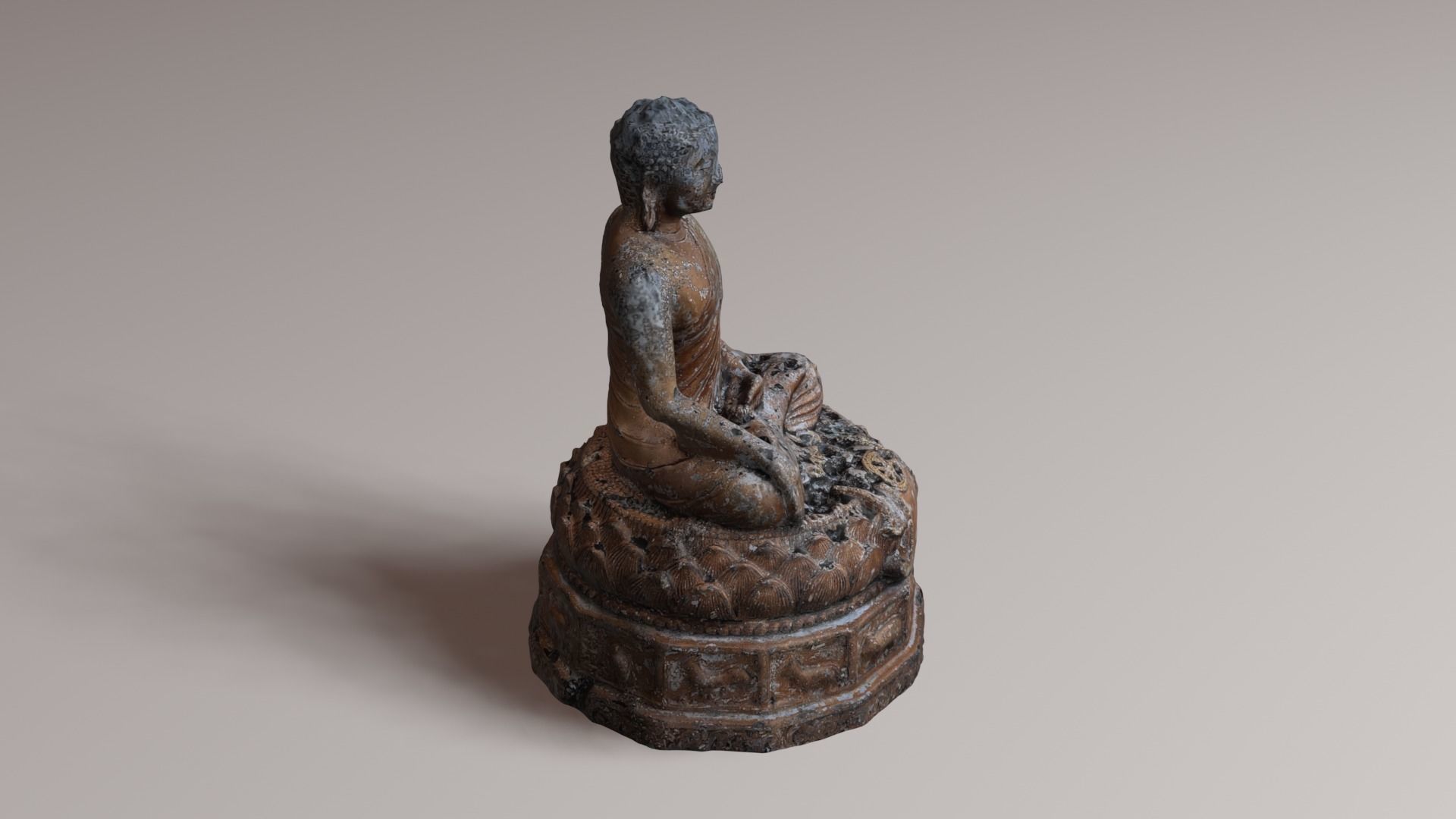 Buddha 21 ancient 3D print model_14