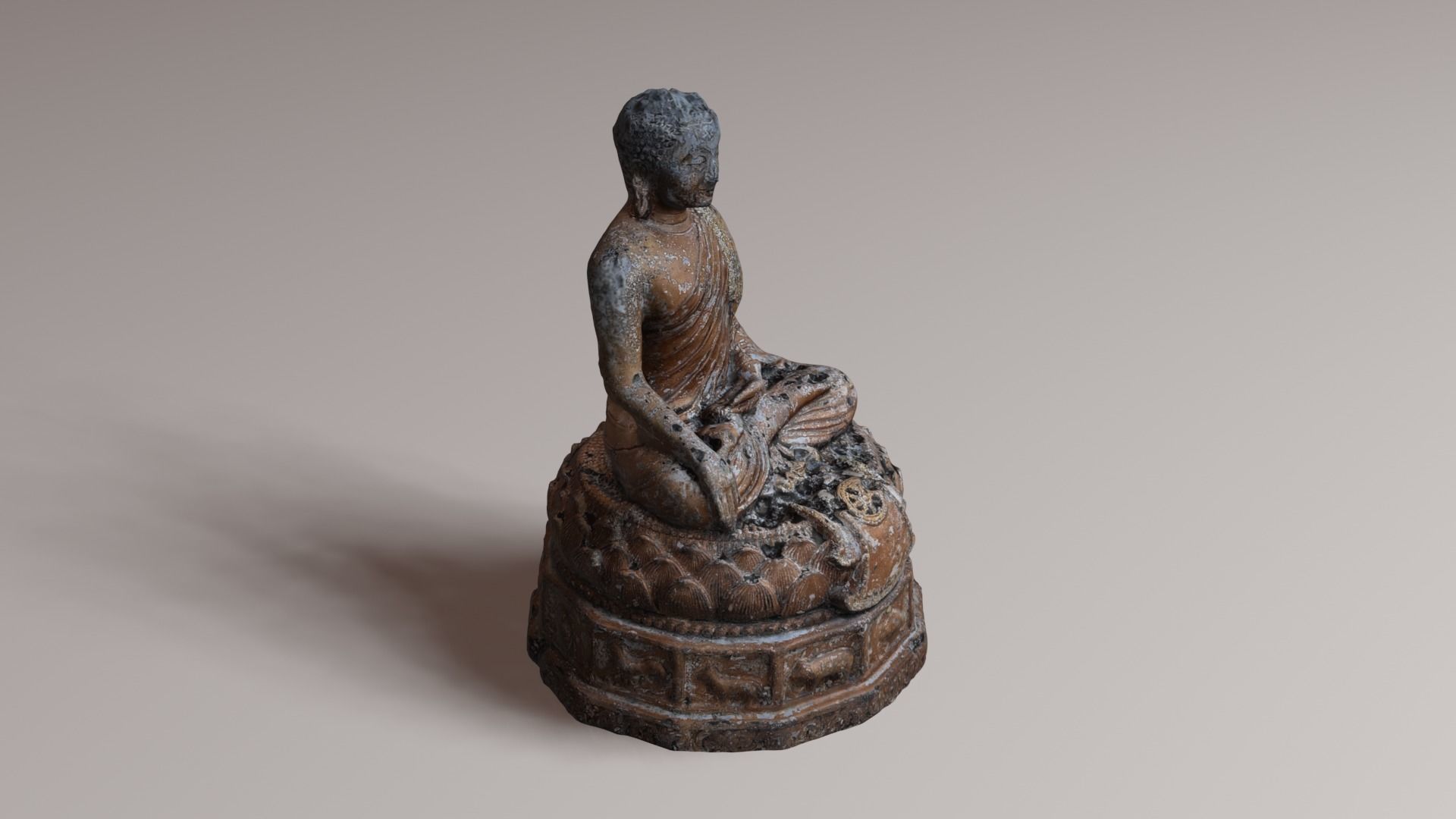 Buddha 21 ancient 3D print model_2