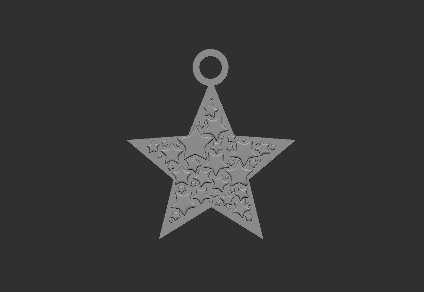 tree decoration star 3d model 3D print model_7