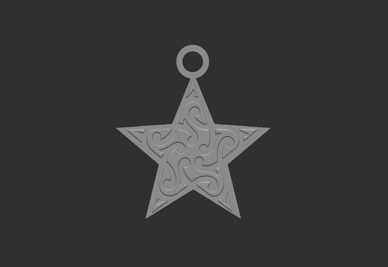 tree decoration star 3d model 3D print model_2