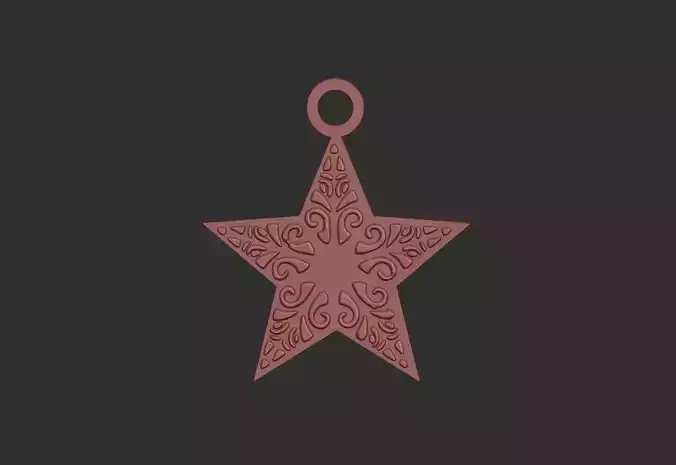 tree decoration star 3d model 3D print model