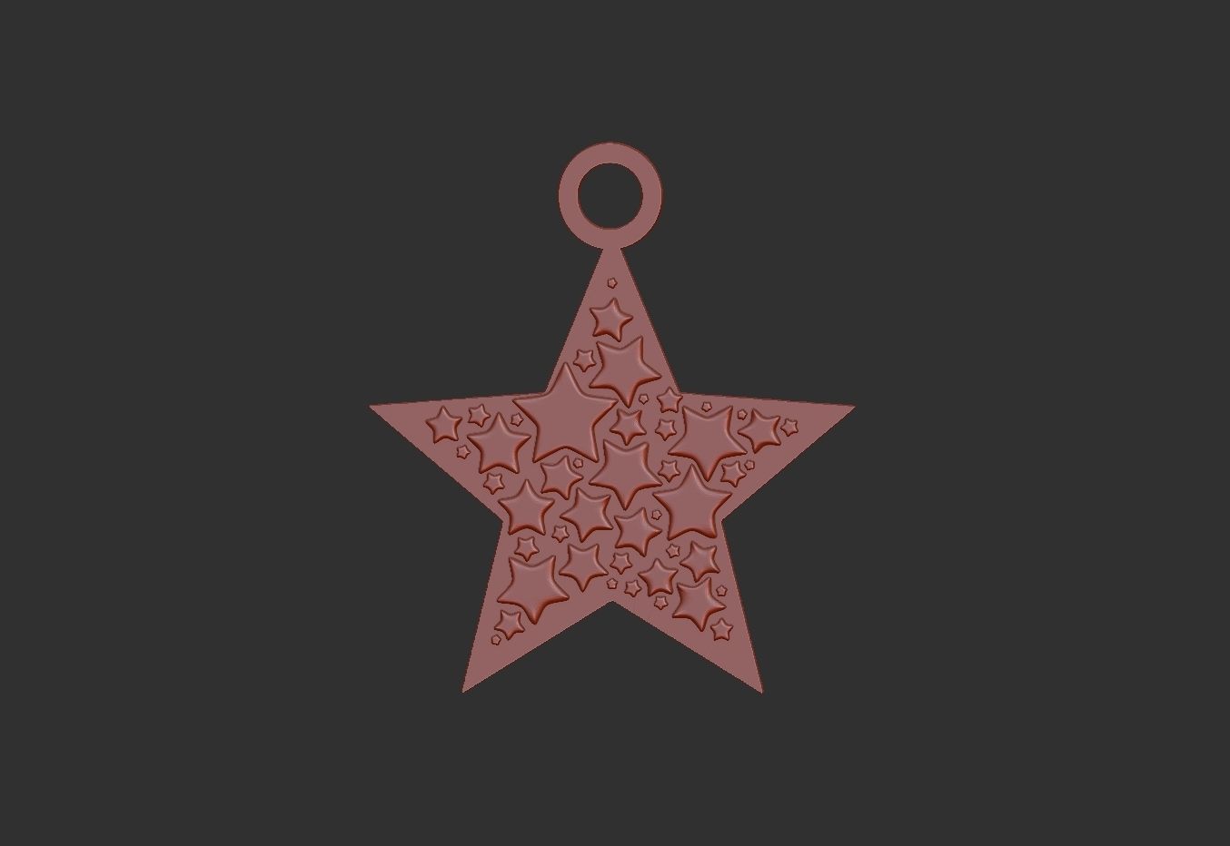 tree decoration star 3d model 3D print model_5