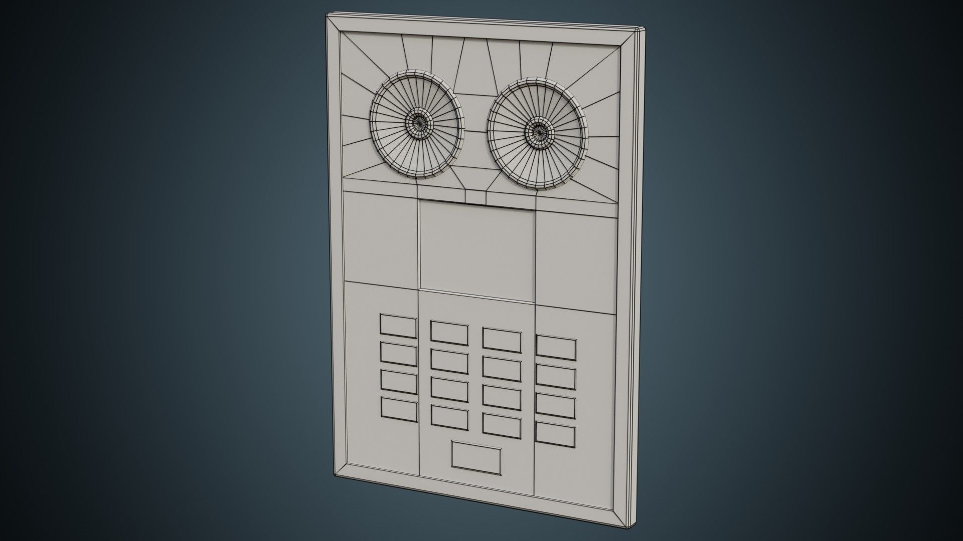 Intercom 1 Basic Low-poly 3D model_5