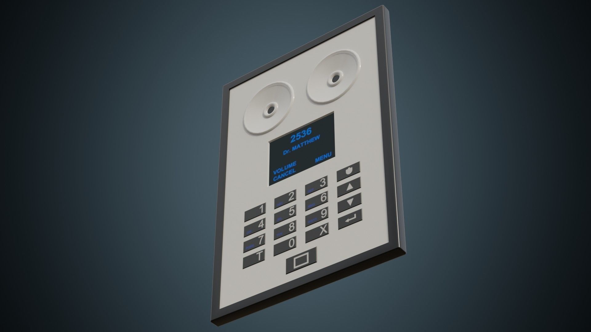 Intercom 1 Basic Low-poly 3D model_4