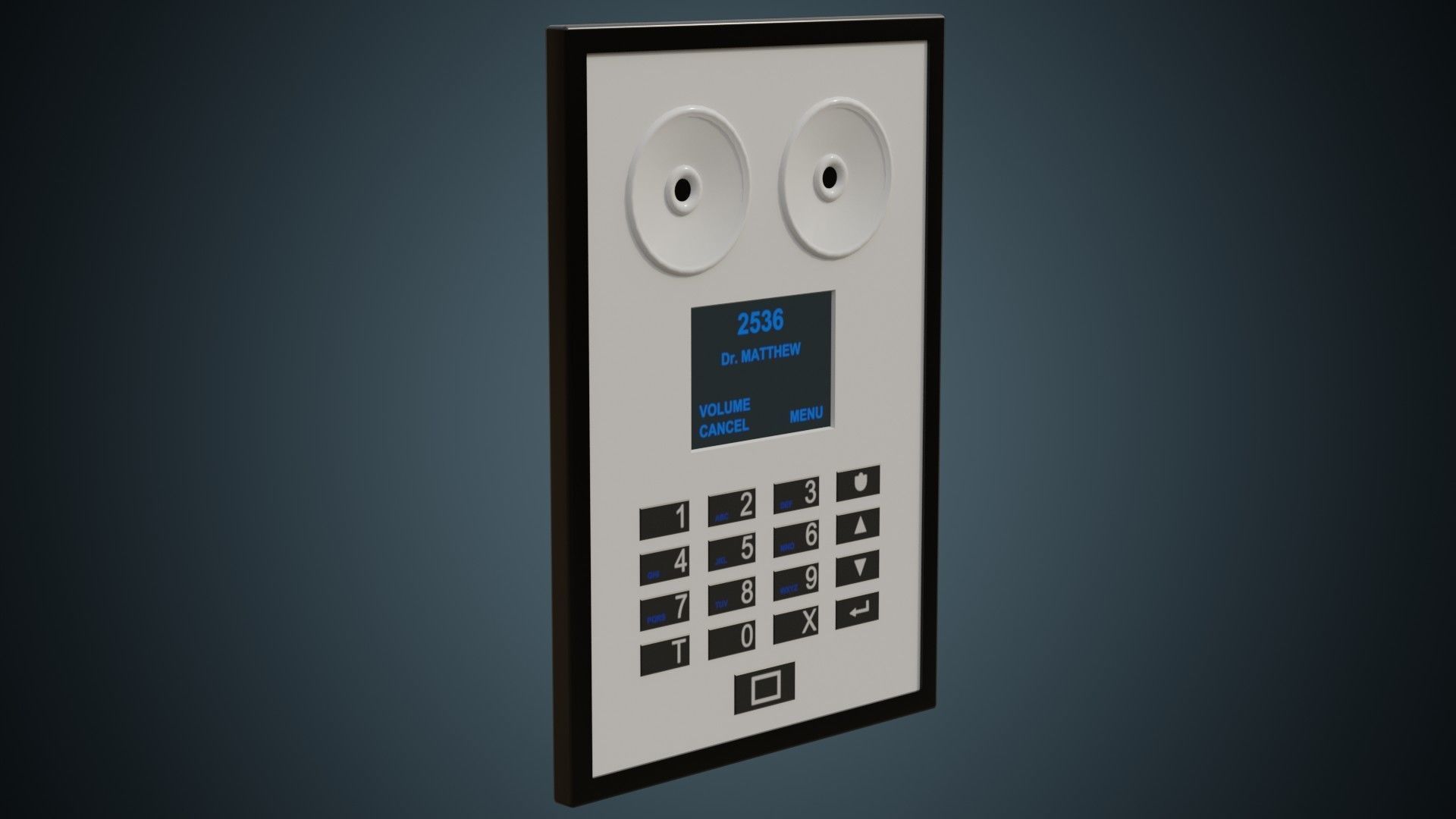 Intercom 1 Basic Low-poly 3D model_1