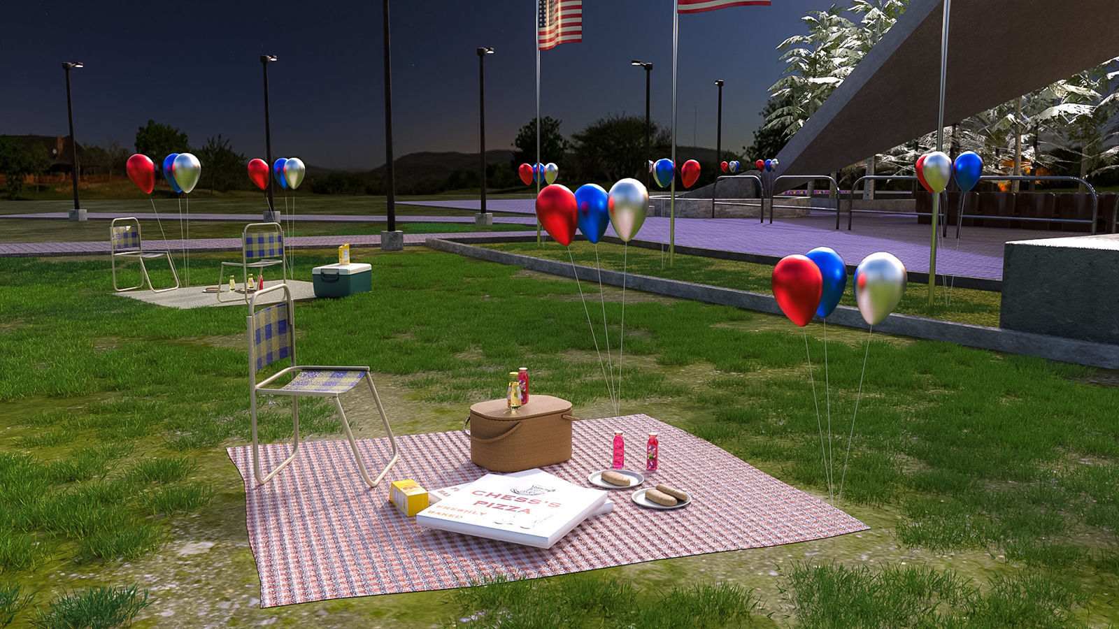 Independence in July 3D model_5
