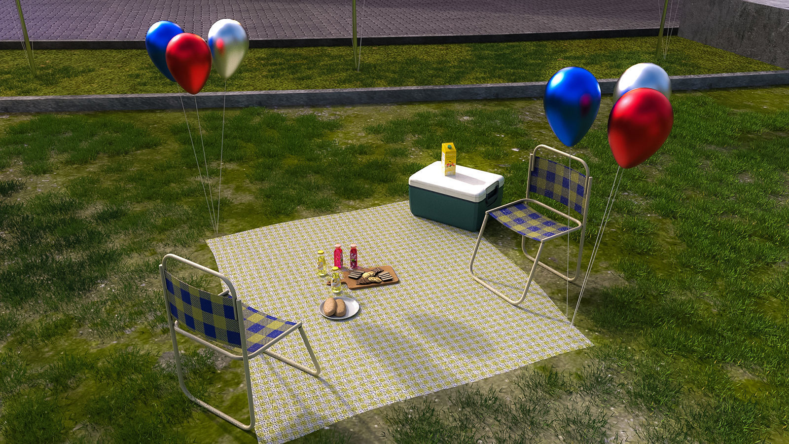 Independence in July 3D model_4