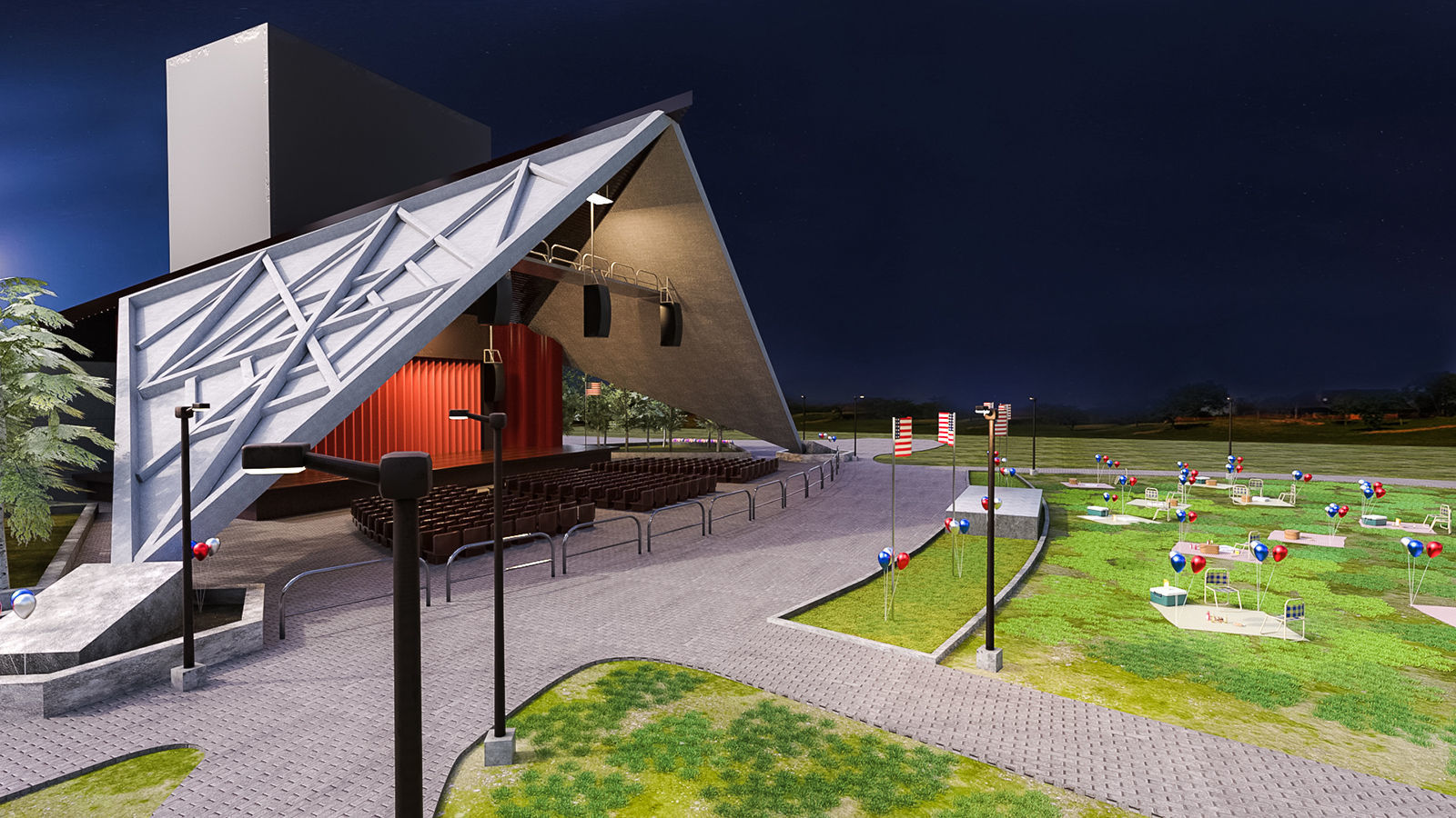 Independence in July 3D model_1