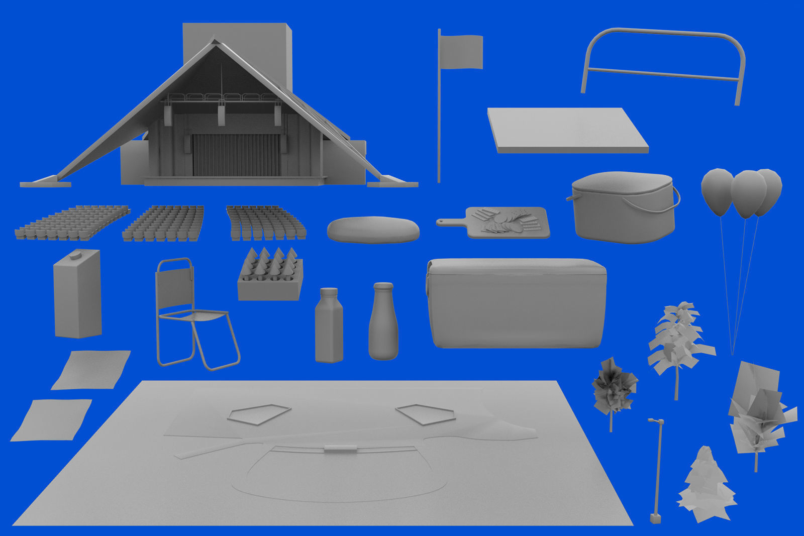 Independence in July 3D model_7