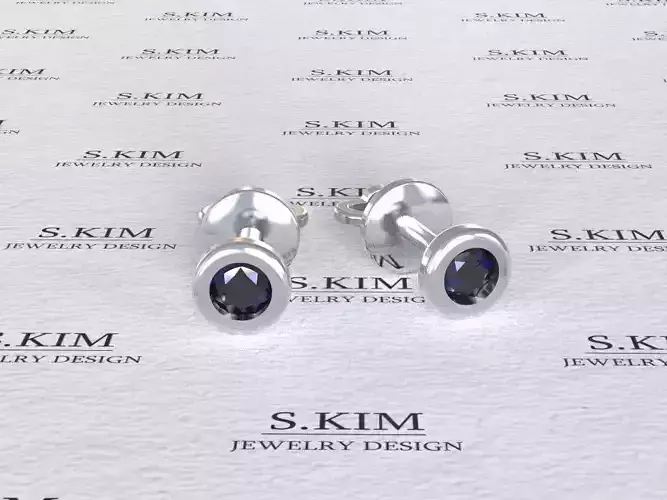 Closed setting earrings  3D print model