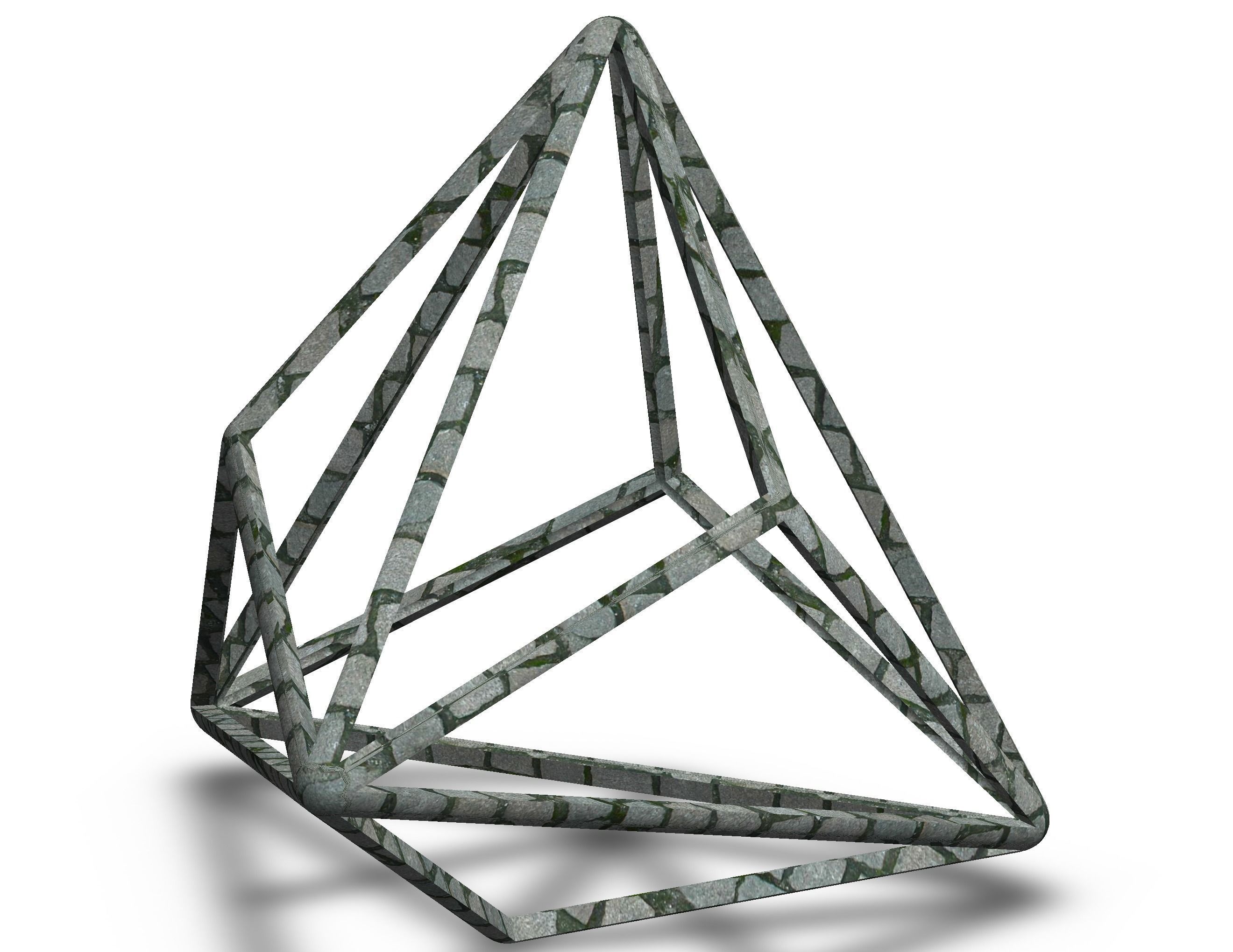 Wireframe Shape Triakis Tetrahedron 3D print model_5