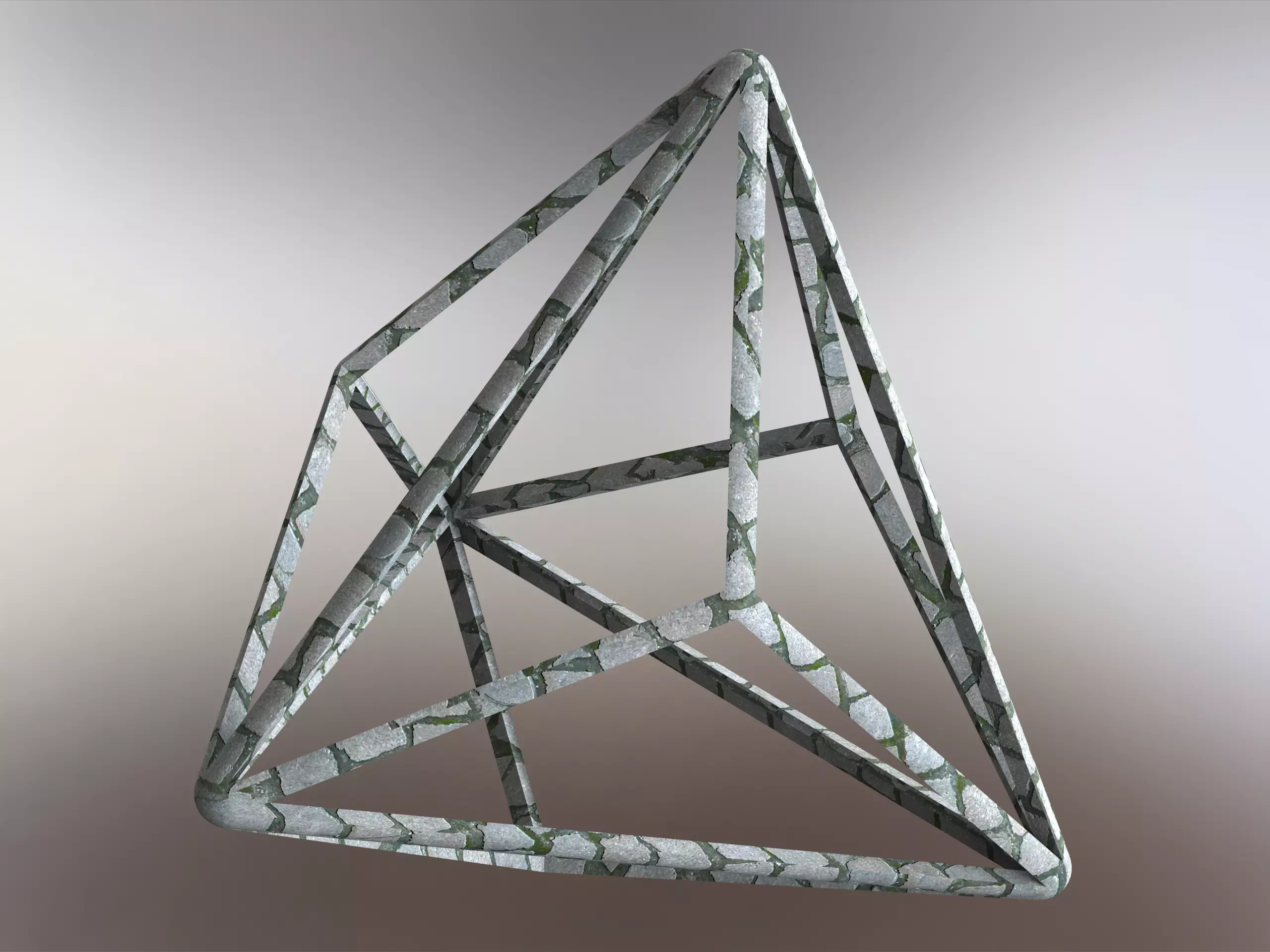 Wireframe Shape Triakis Tetrahedron 3D print model_0