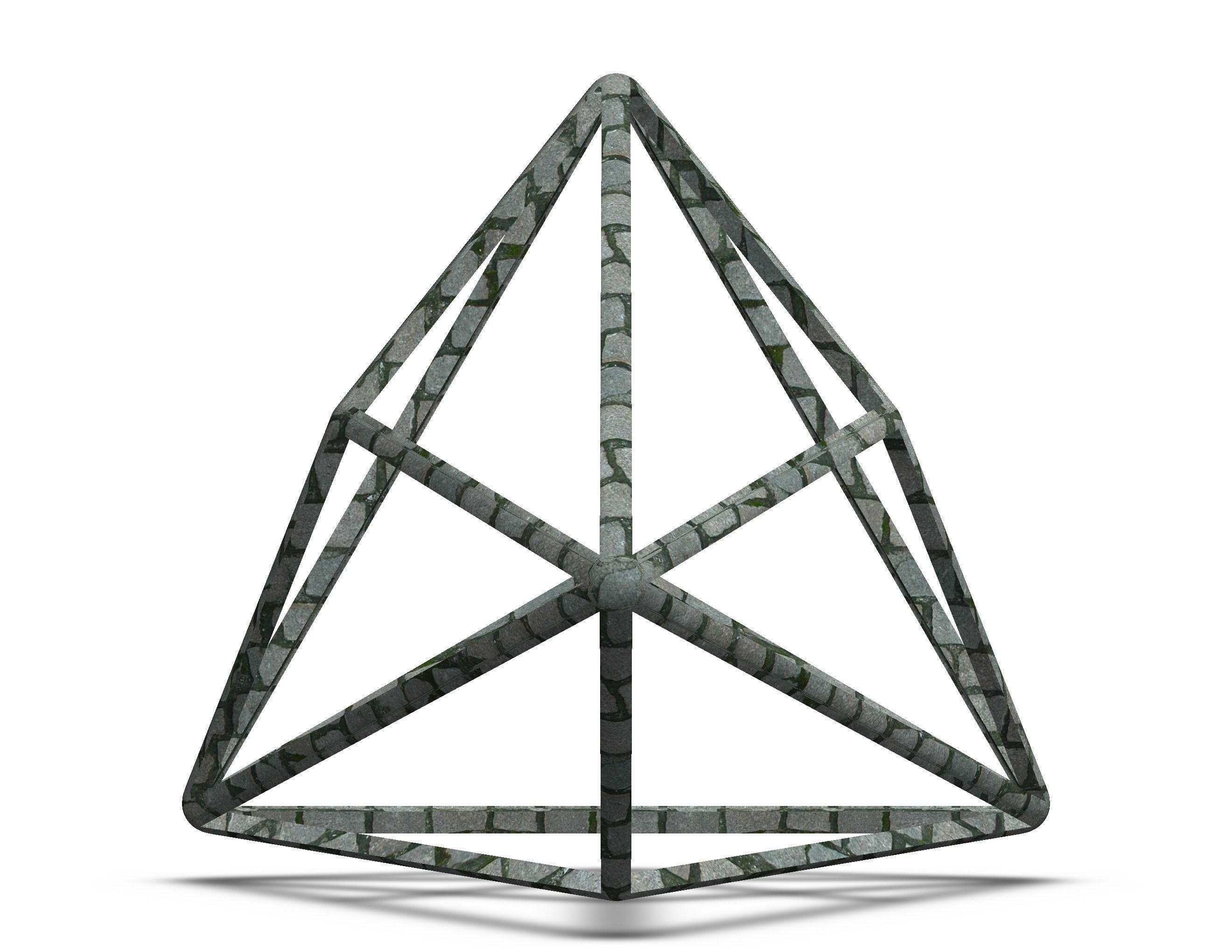 Wireframe Shape Triakis Tetrahedron 3D print model_25
