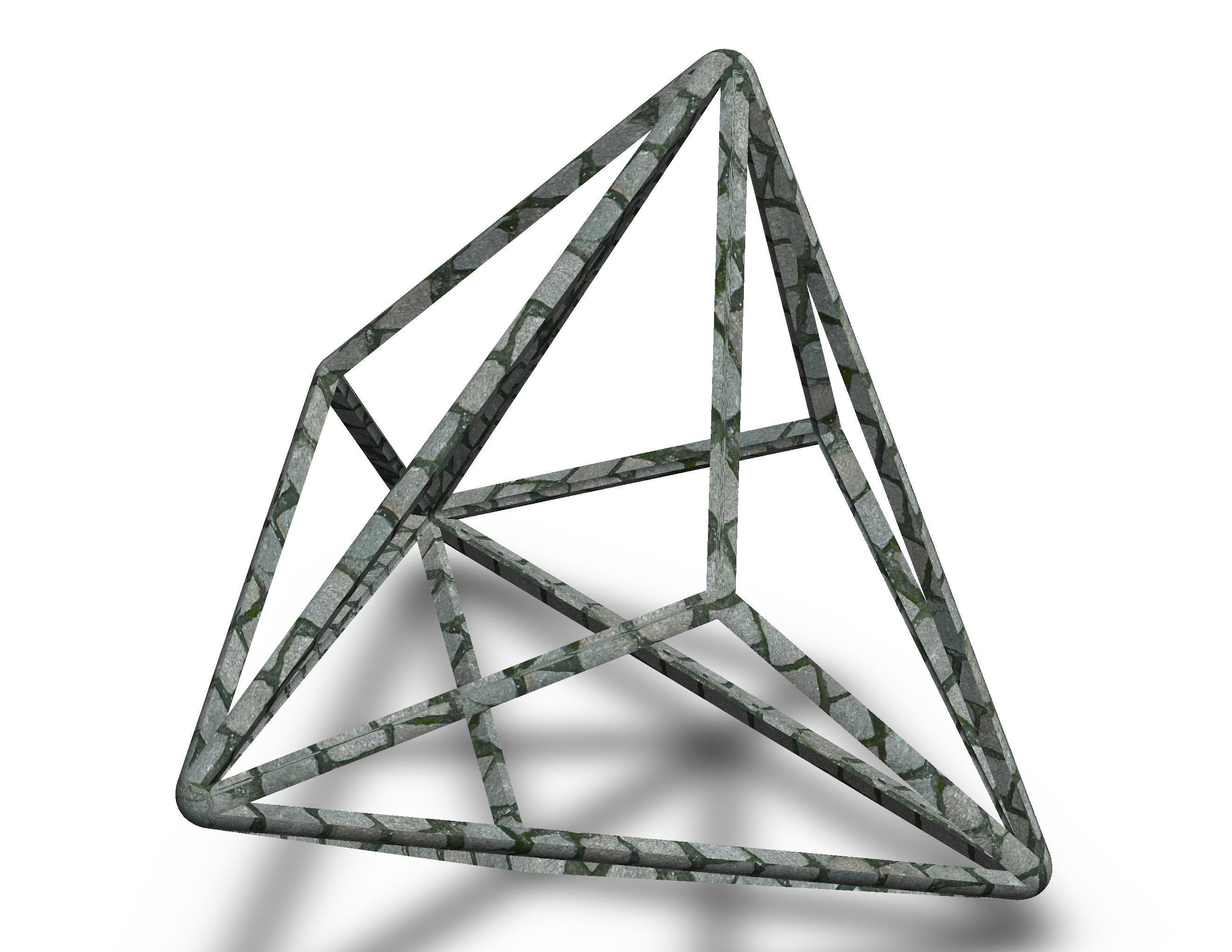 Wireframe Shape Triakis Tetrahedron 3D print model_9