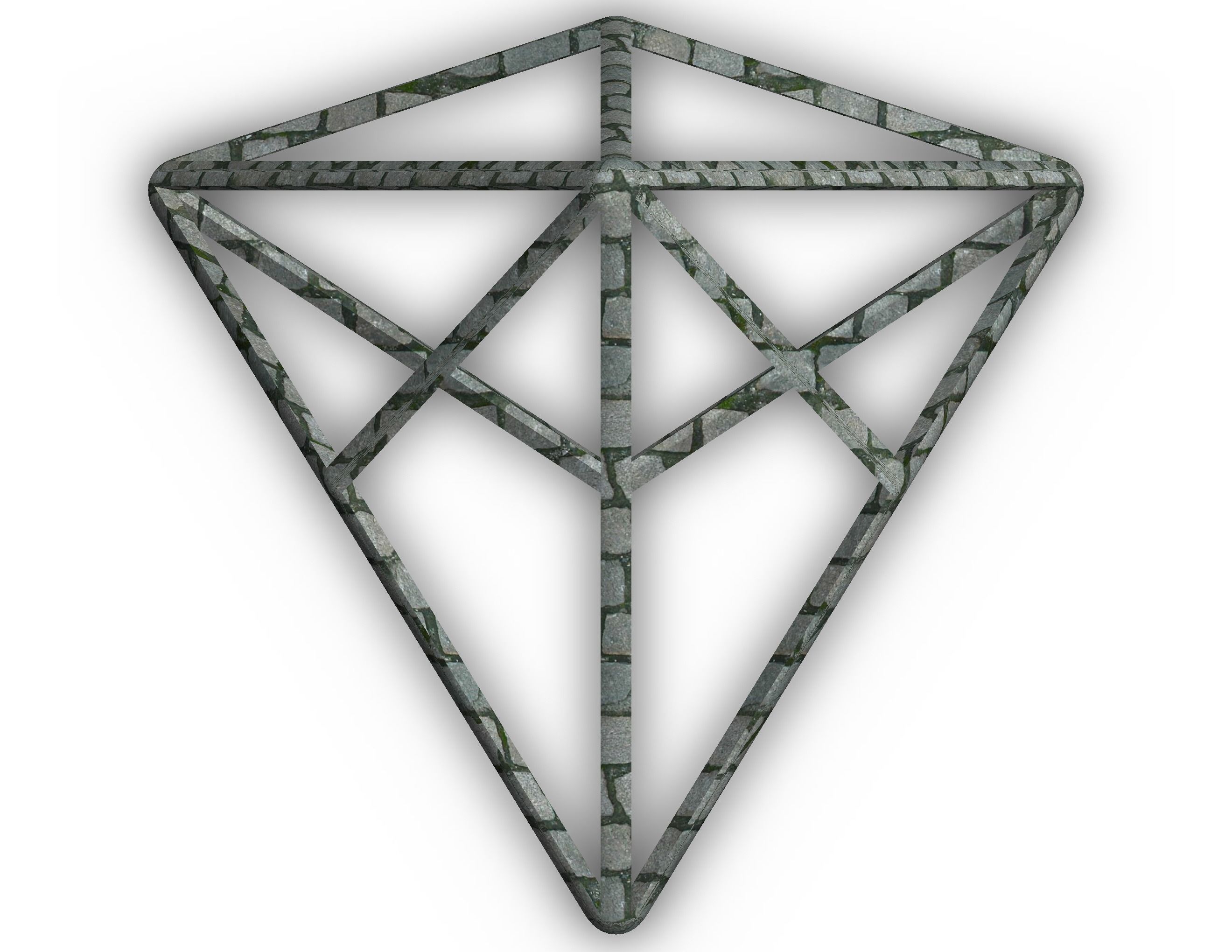 Wireframe Shape Triakis Tetrahedron 3D print model_17