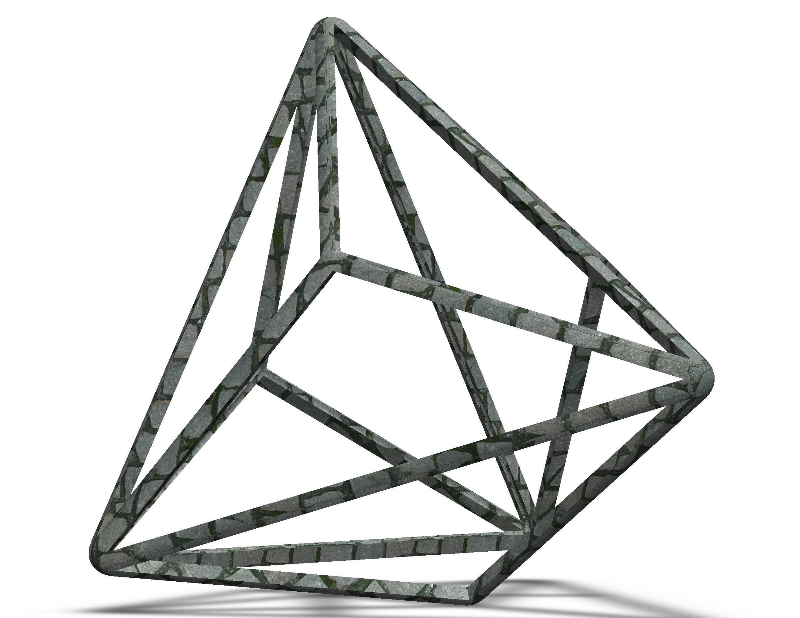 Wireframe Shape Triakis Tetrahedron 3D print model_29