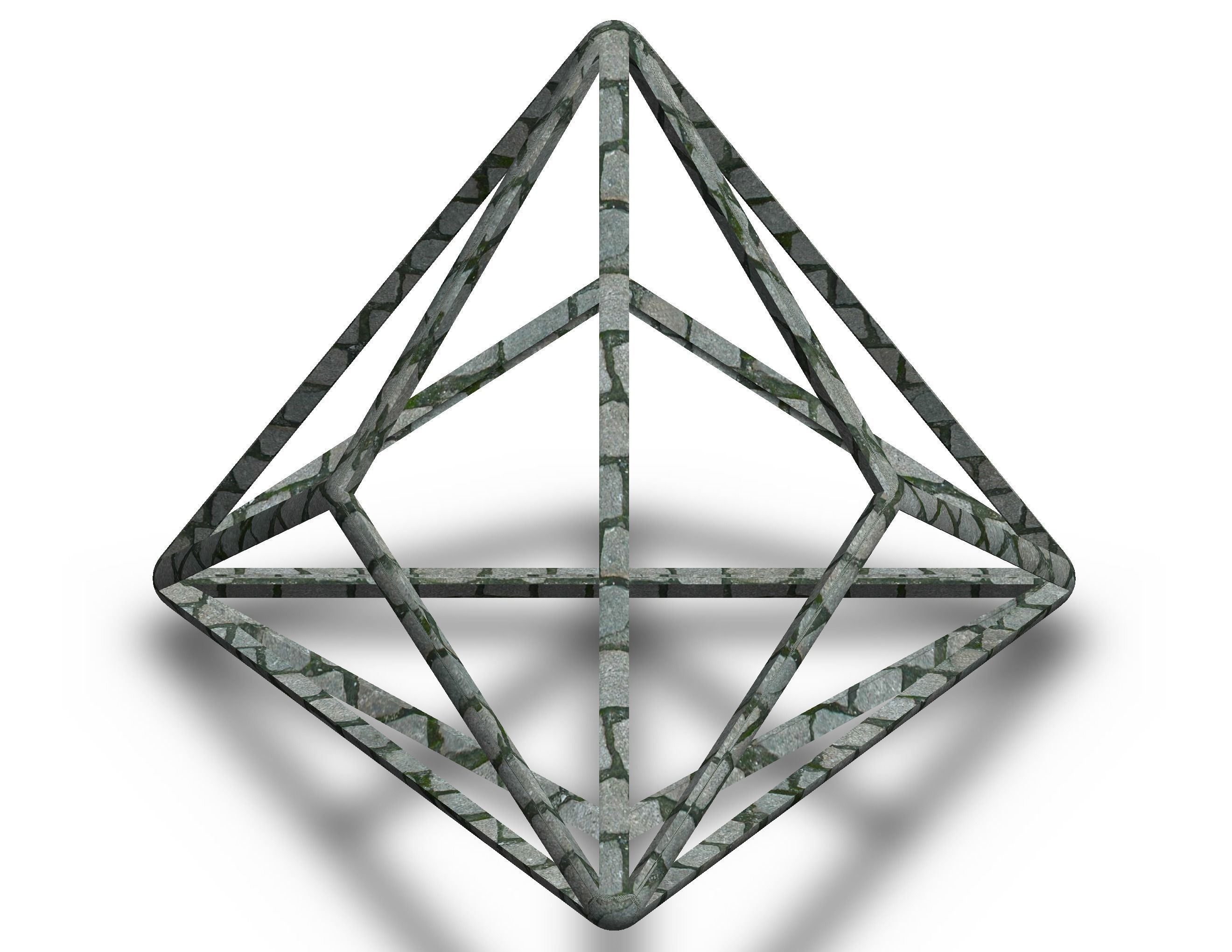 Wireframe Shape Triakis Tetrahedron 3D print model_21