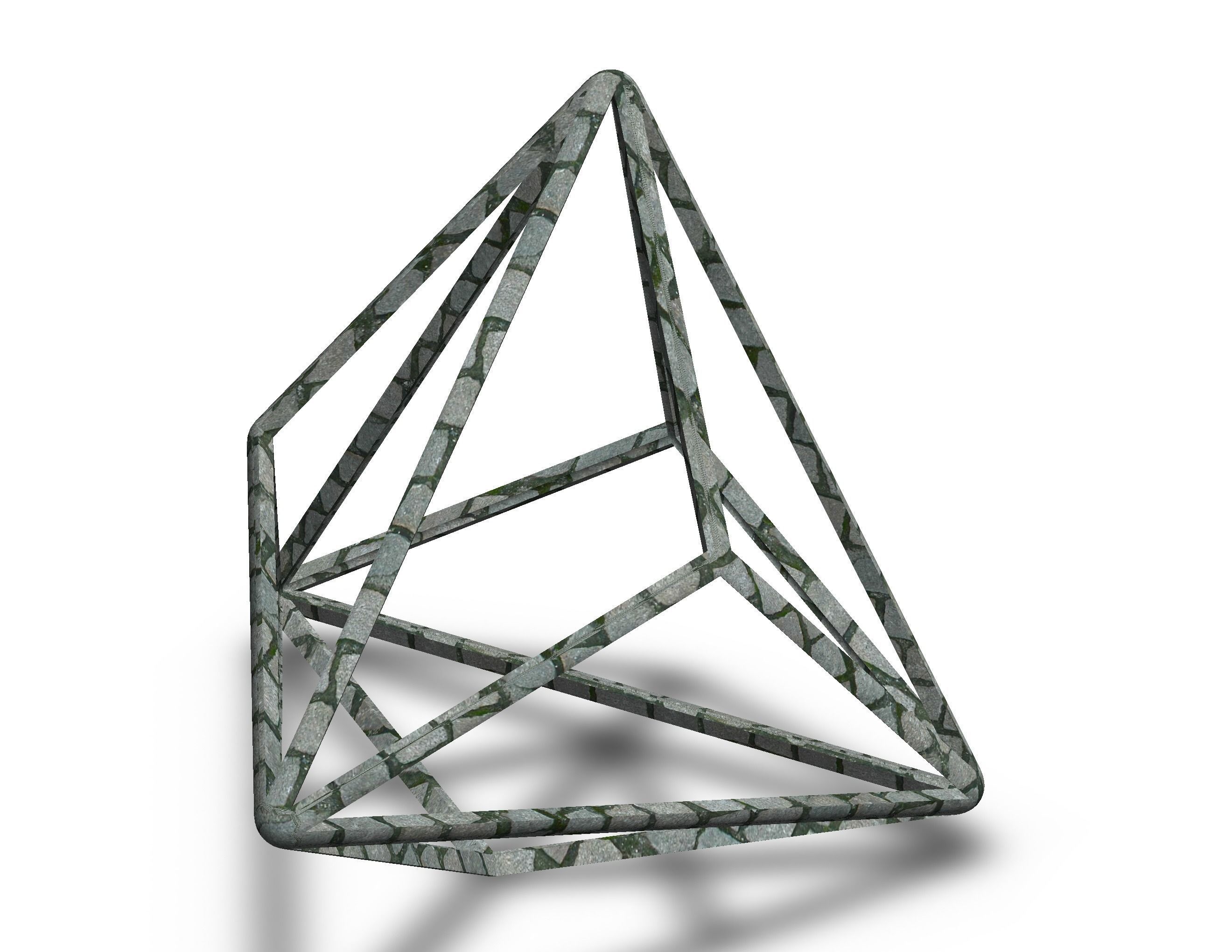 Wireframe Shape Triakis Tetrahedron 3D print model_13