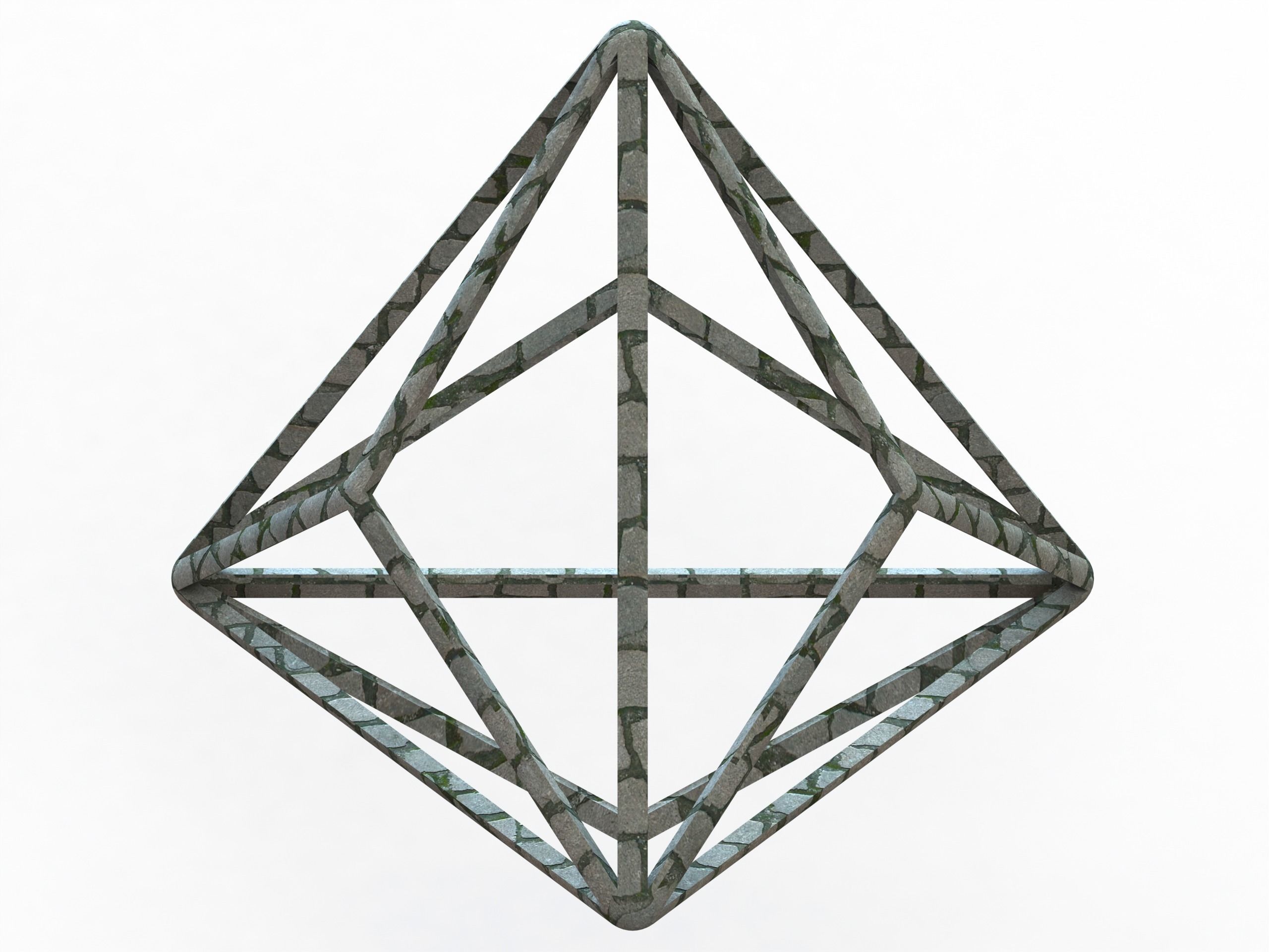 Wireframe Shape Triakis Tetrahedron 3D print model_1