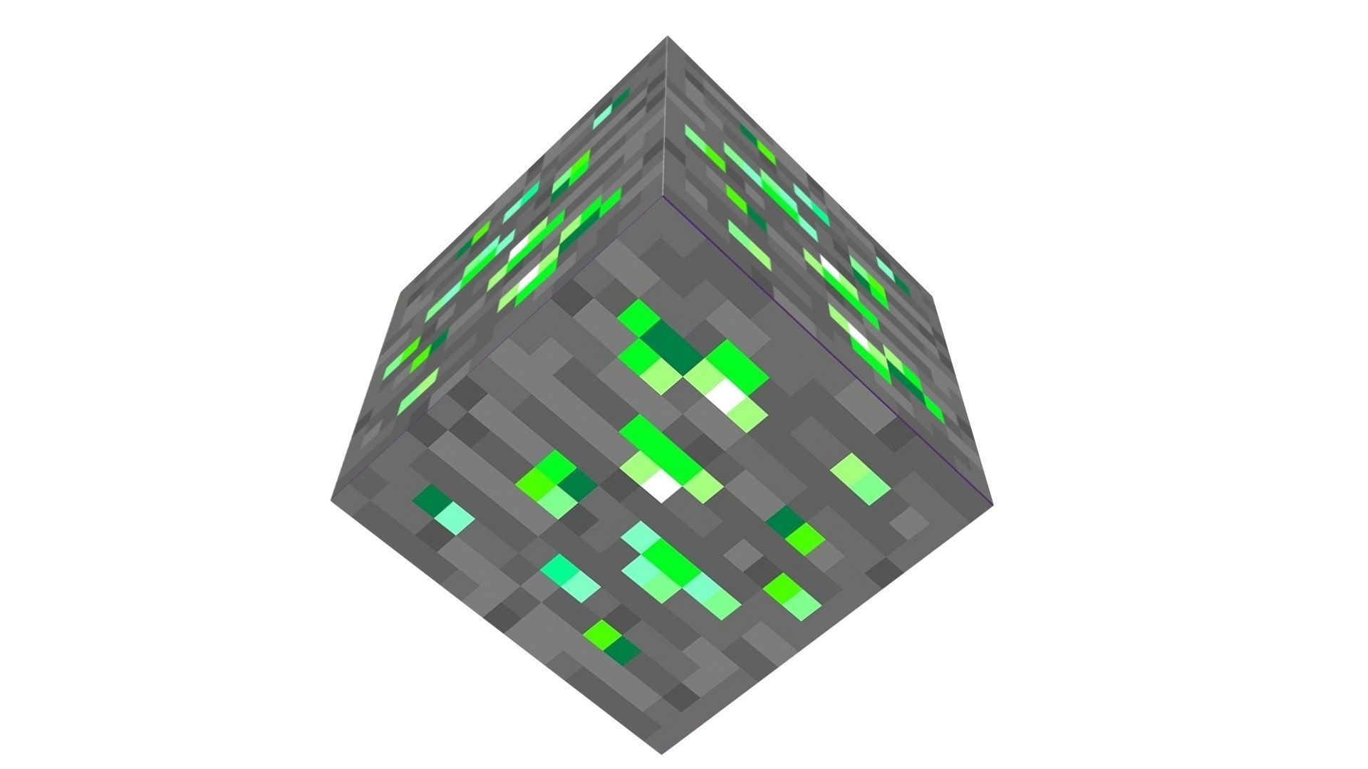 Minecraft Emerald 3D model_4