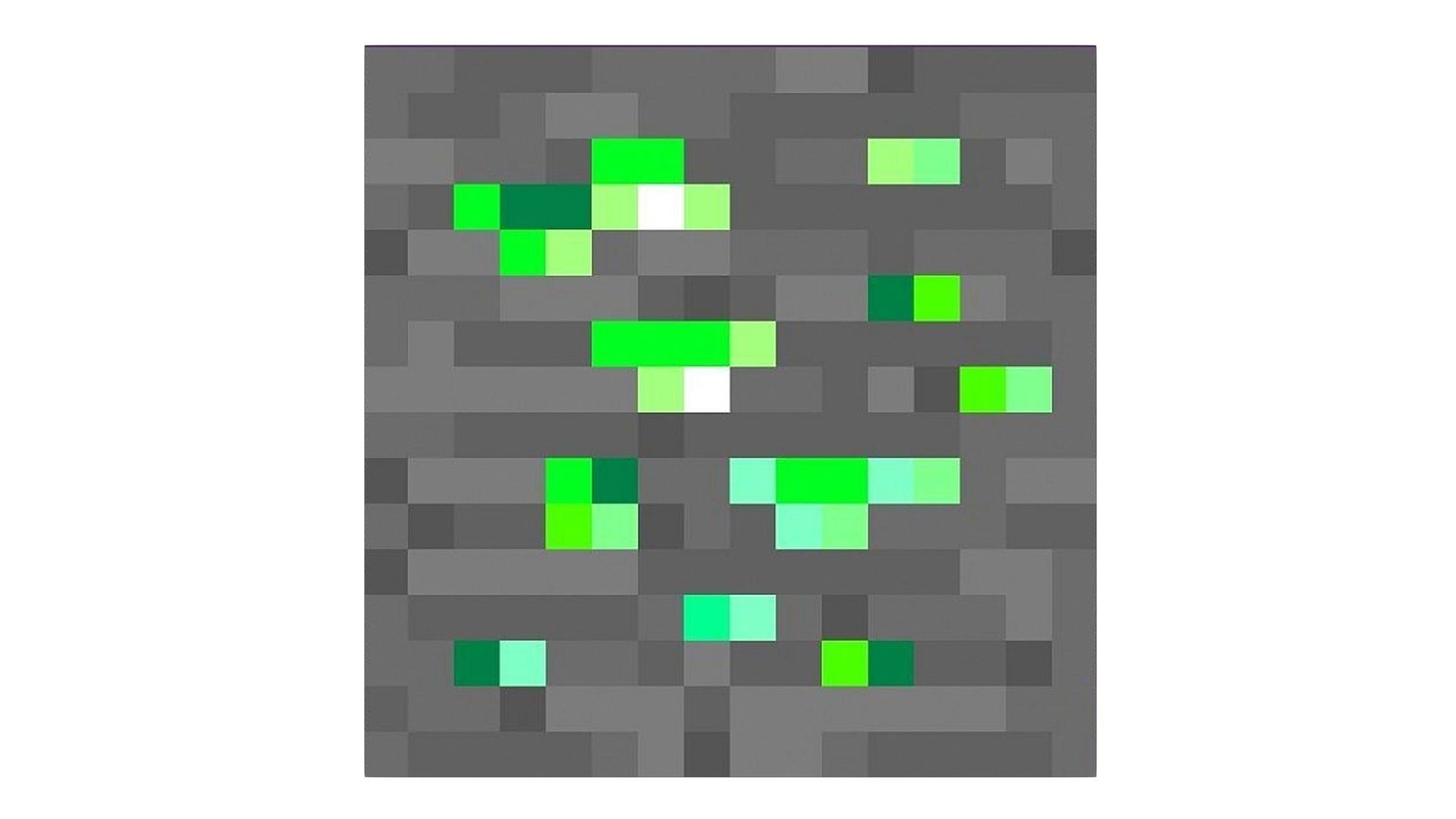 Minecraft Emerald 3D model_8