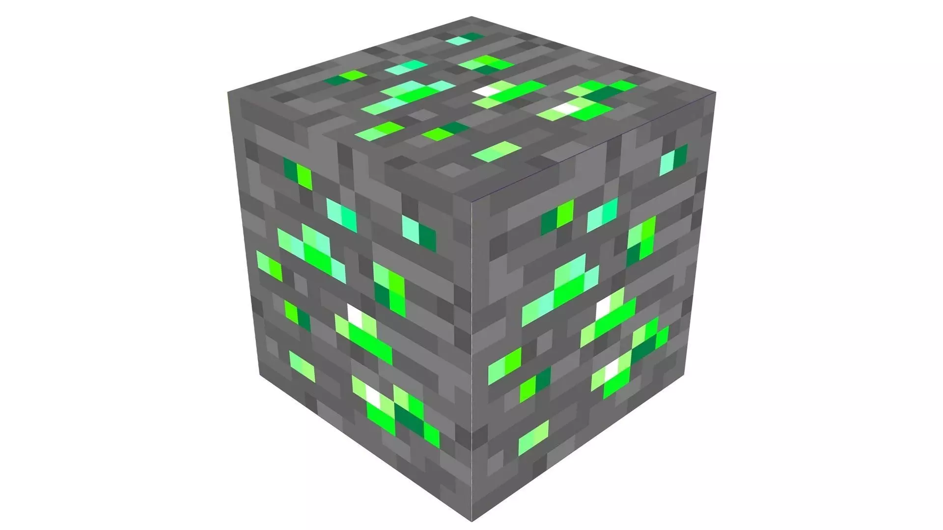 Minecraft Emerald 3D model_0