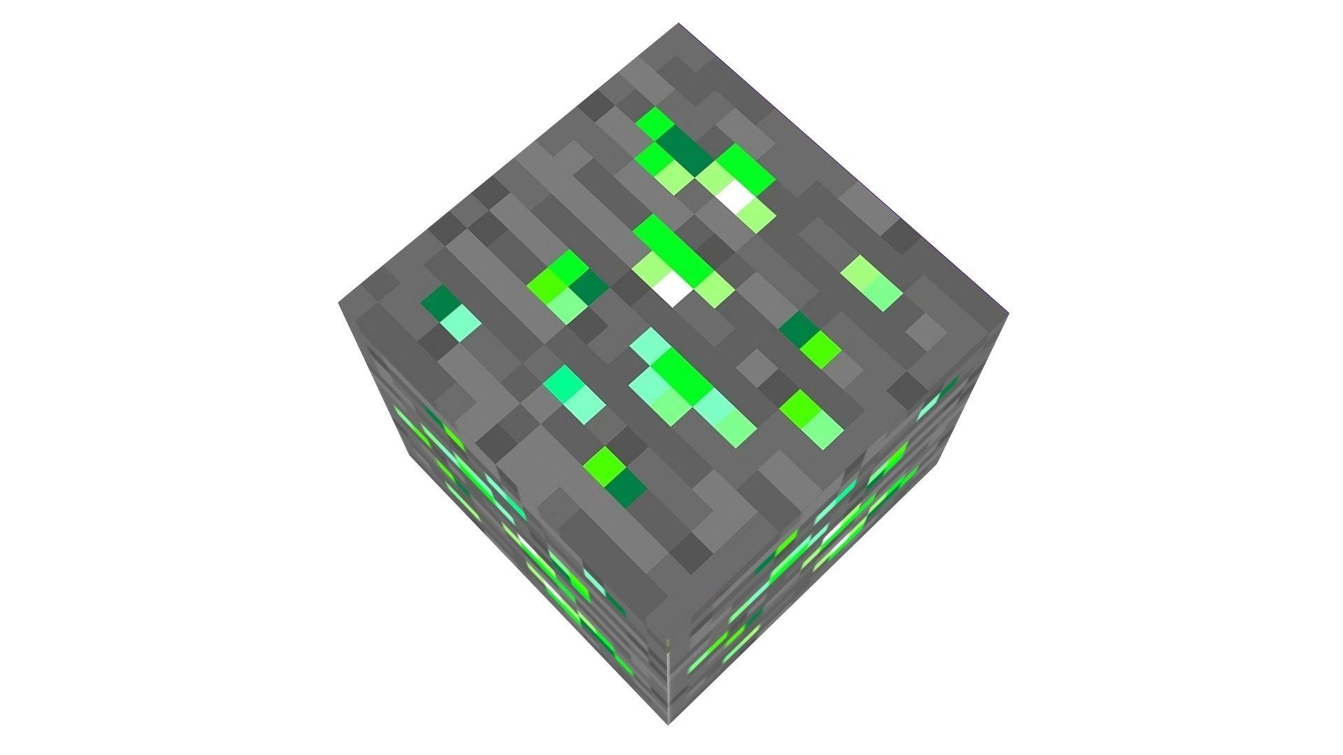 Minecraft Emerald 3D model_3