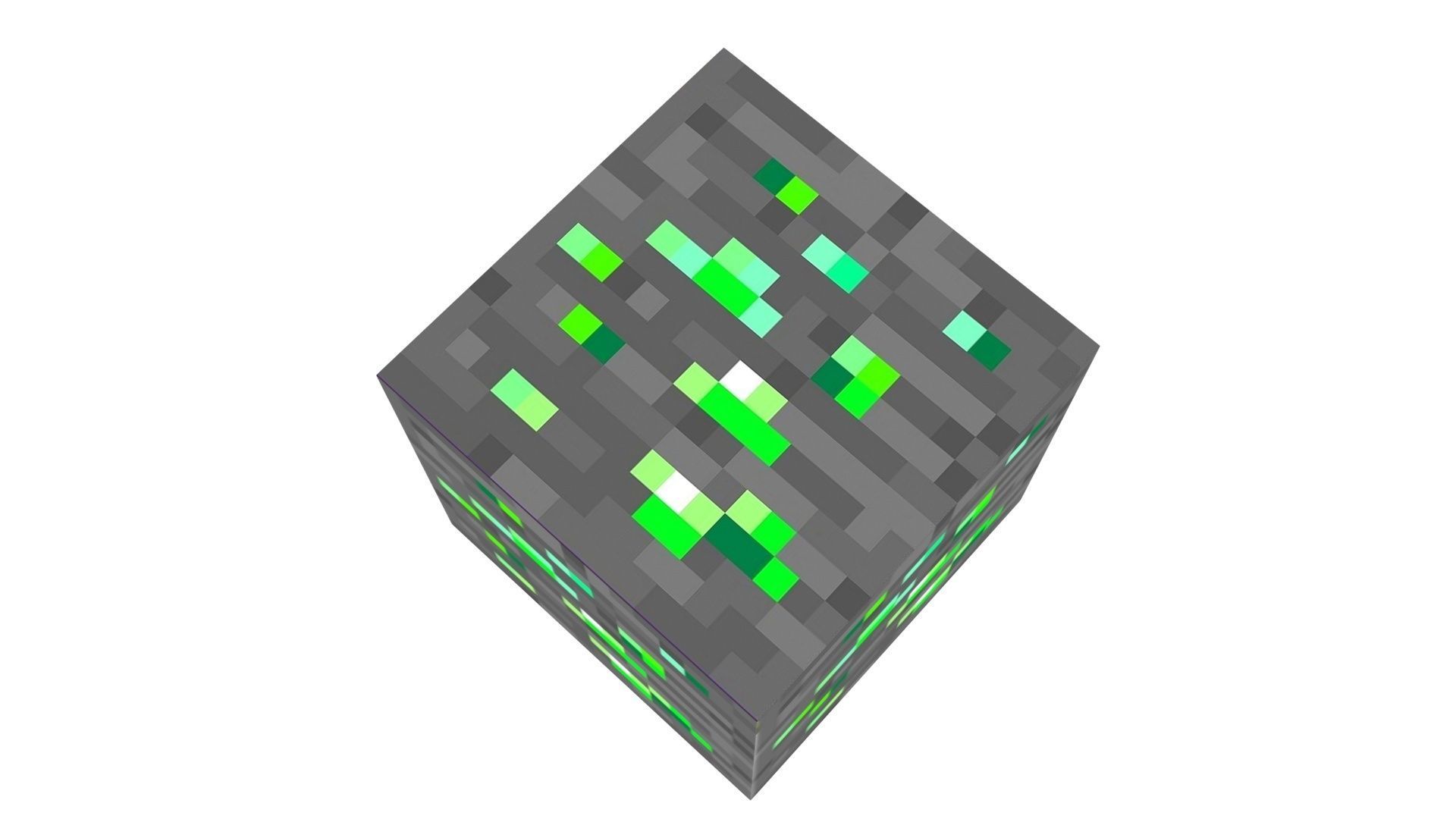Minecraft Emerald 3D model_1