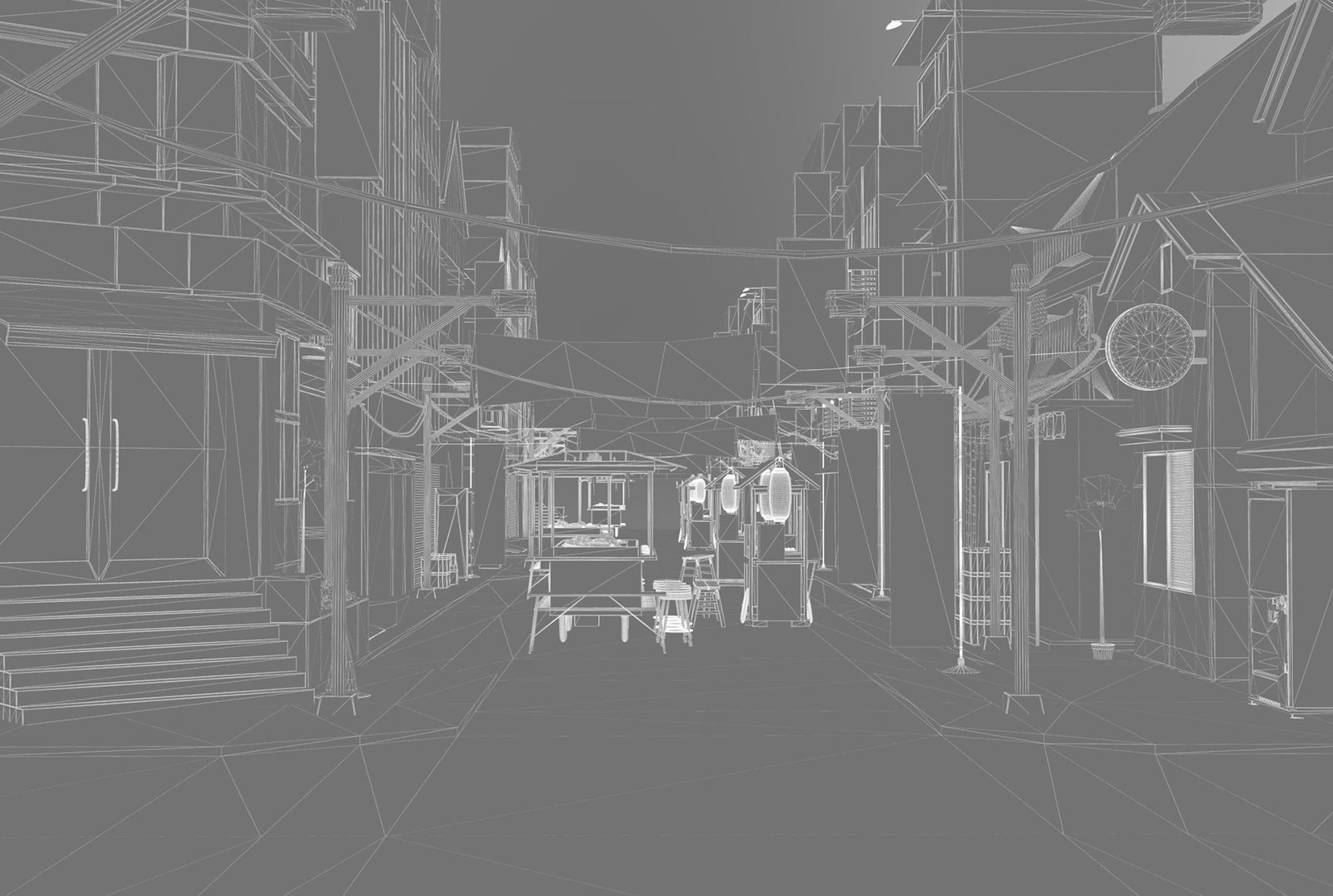 Itaewon Street 3D model_12