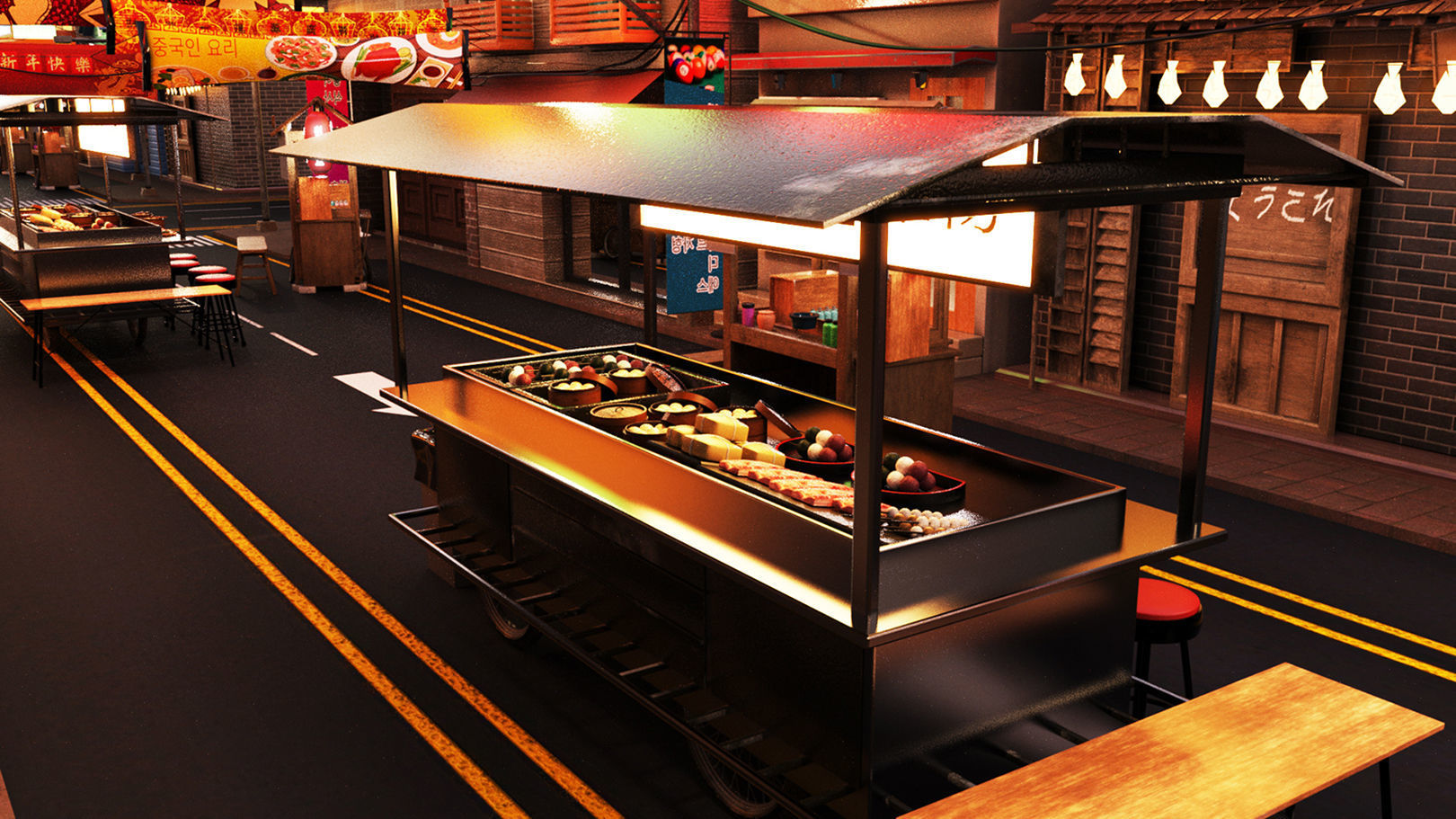 Itaewon Street 3D model_2
