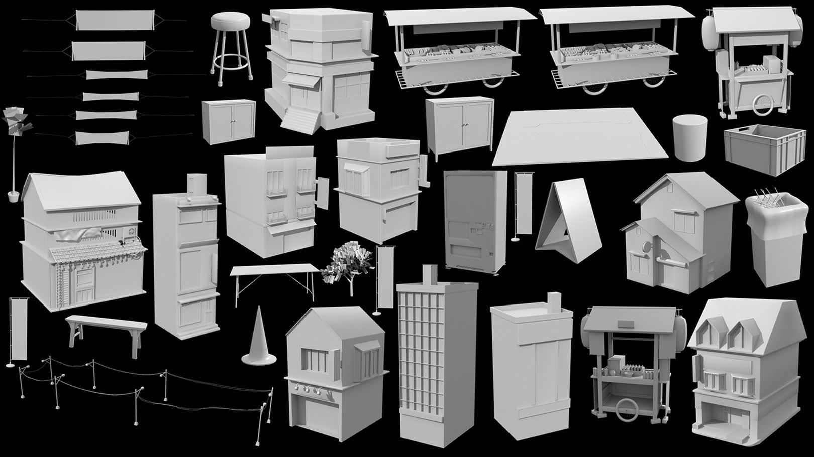 Itaewon Street 3D model_8