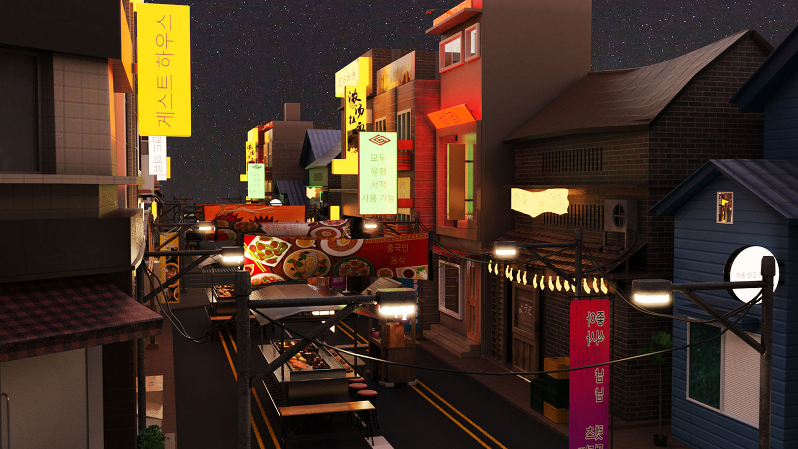 Itaewon Street 3D model_5