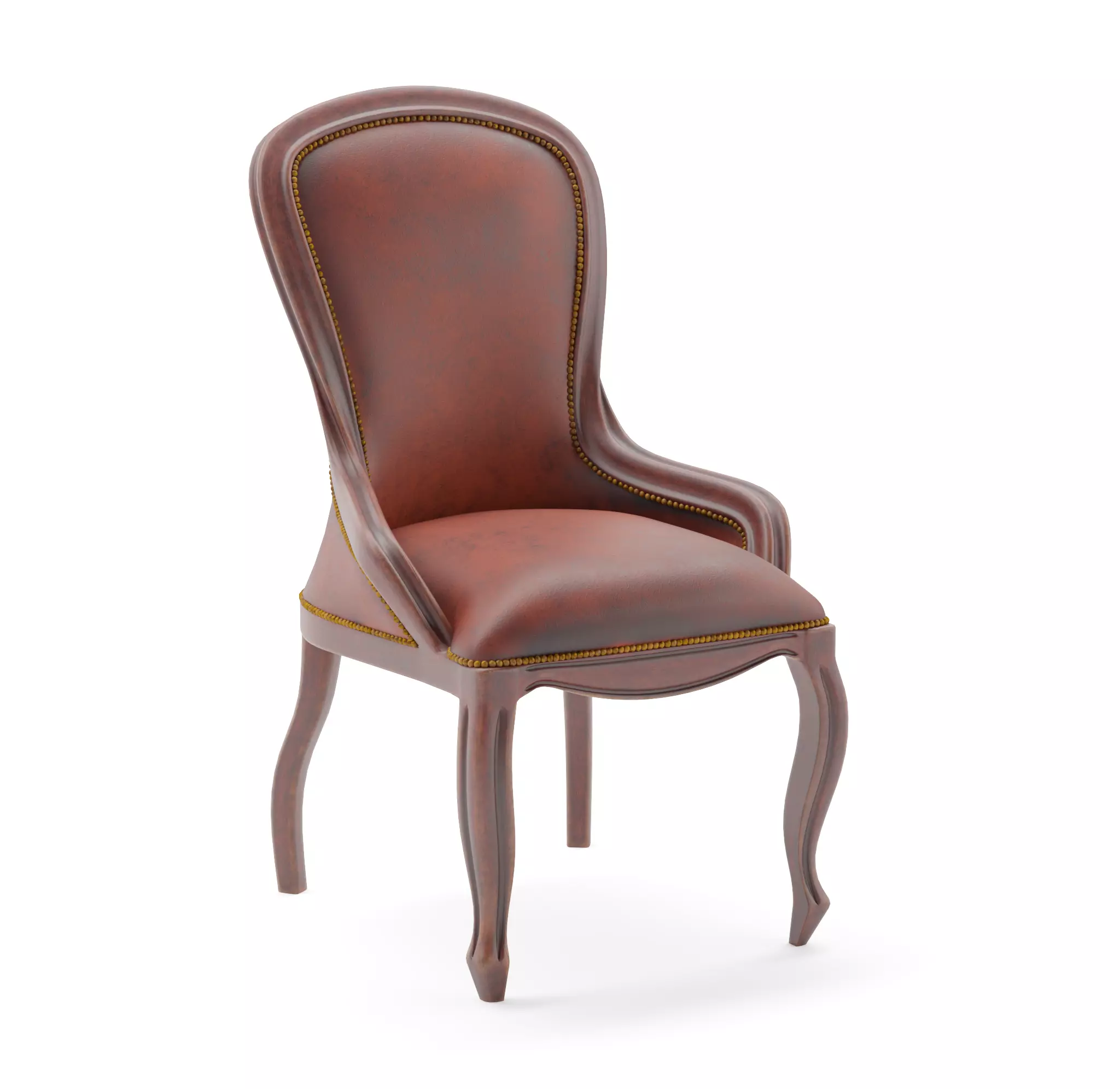 Antique Chair Low-poly 3D model