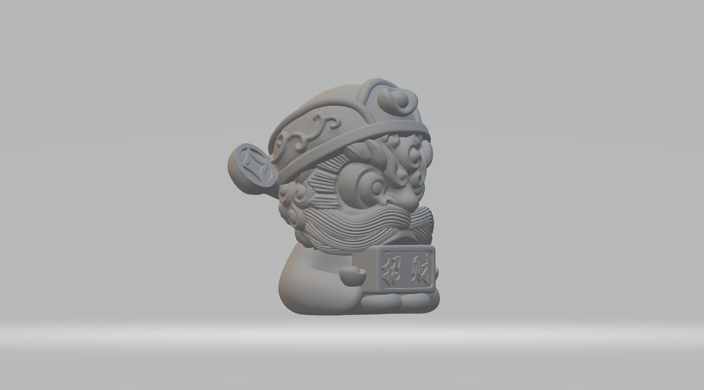 Chinese Mythical Creature Qilin - God of Wealth 3D print model_3