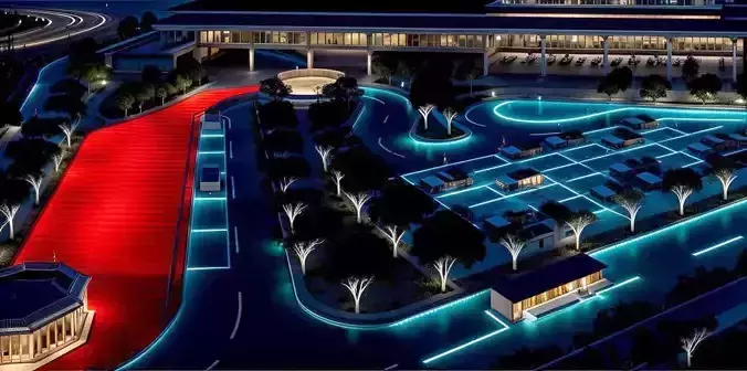 Bus terminal parking lot 3d model 3D model