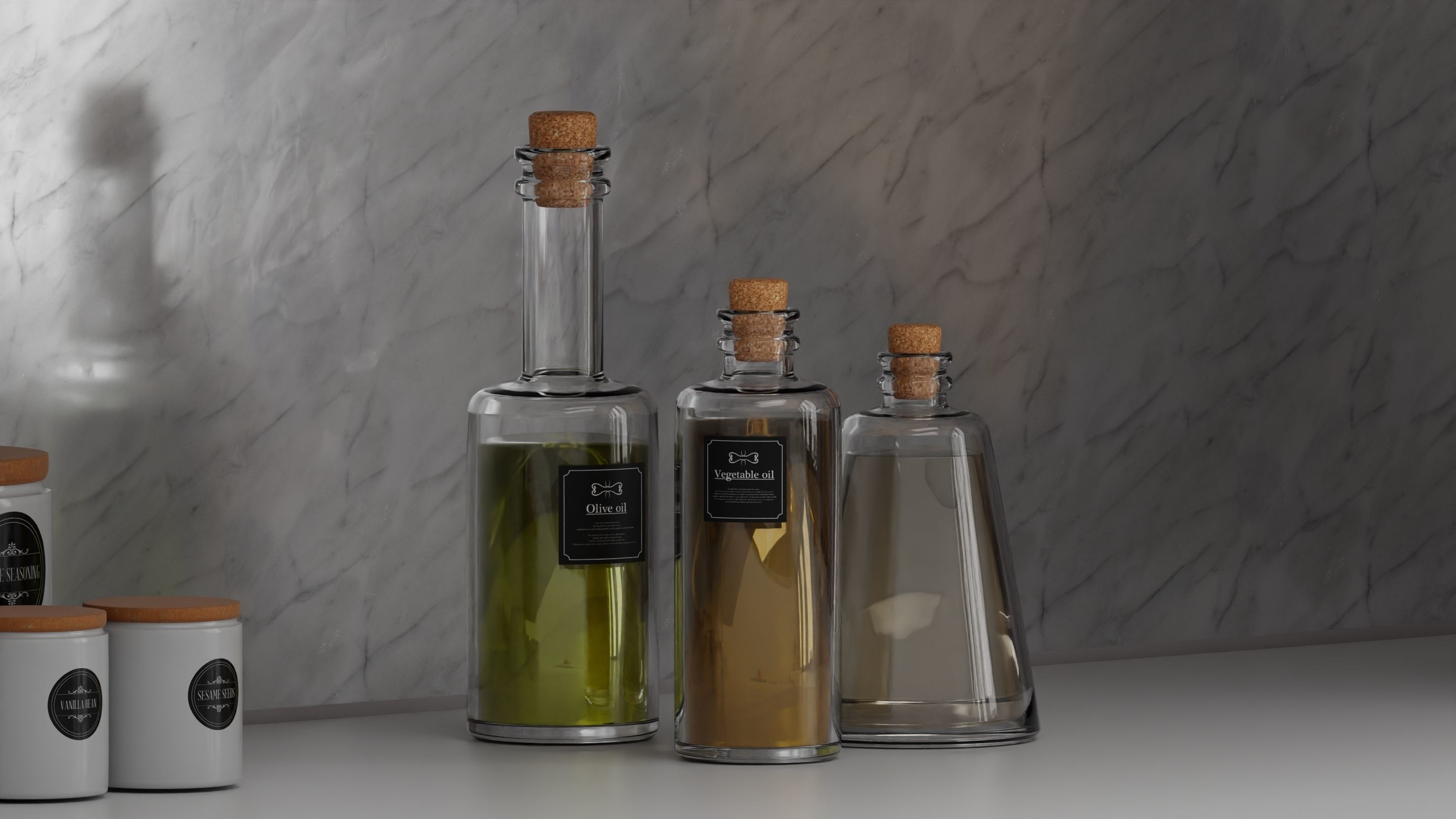 Kitchen interior 3D model_4