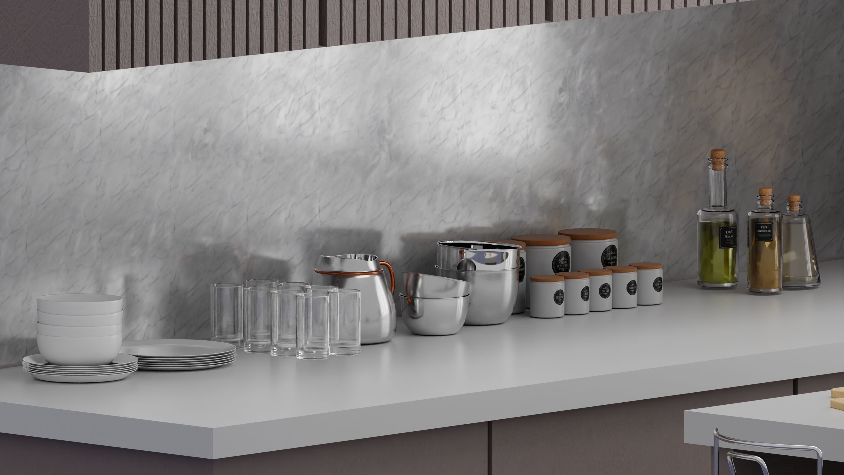 Kitchen interior 3D model_1
