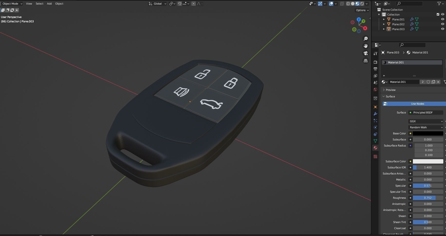 CAR KEY-05 3D model_2