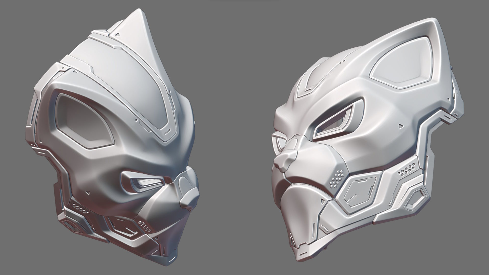 EVO CAT- cosplay sci-fi mask - DIGITAL STL FILE for 3D-PRINTING 3D print model_8
