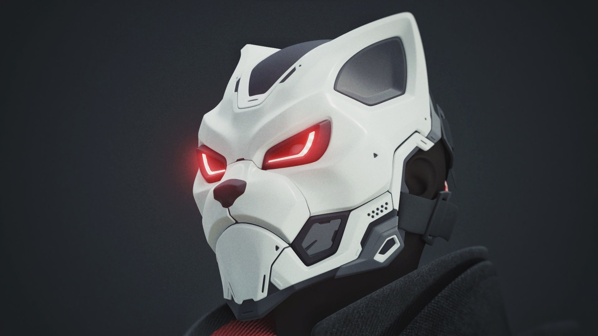 EVO CAT- cosplay sci-fi mask - DIGITAL STL FILE for 3D-PRINTING 3D print model_12