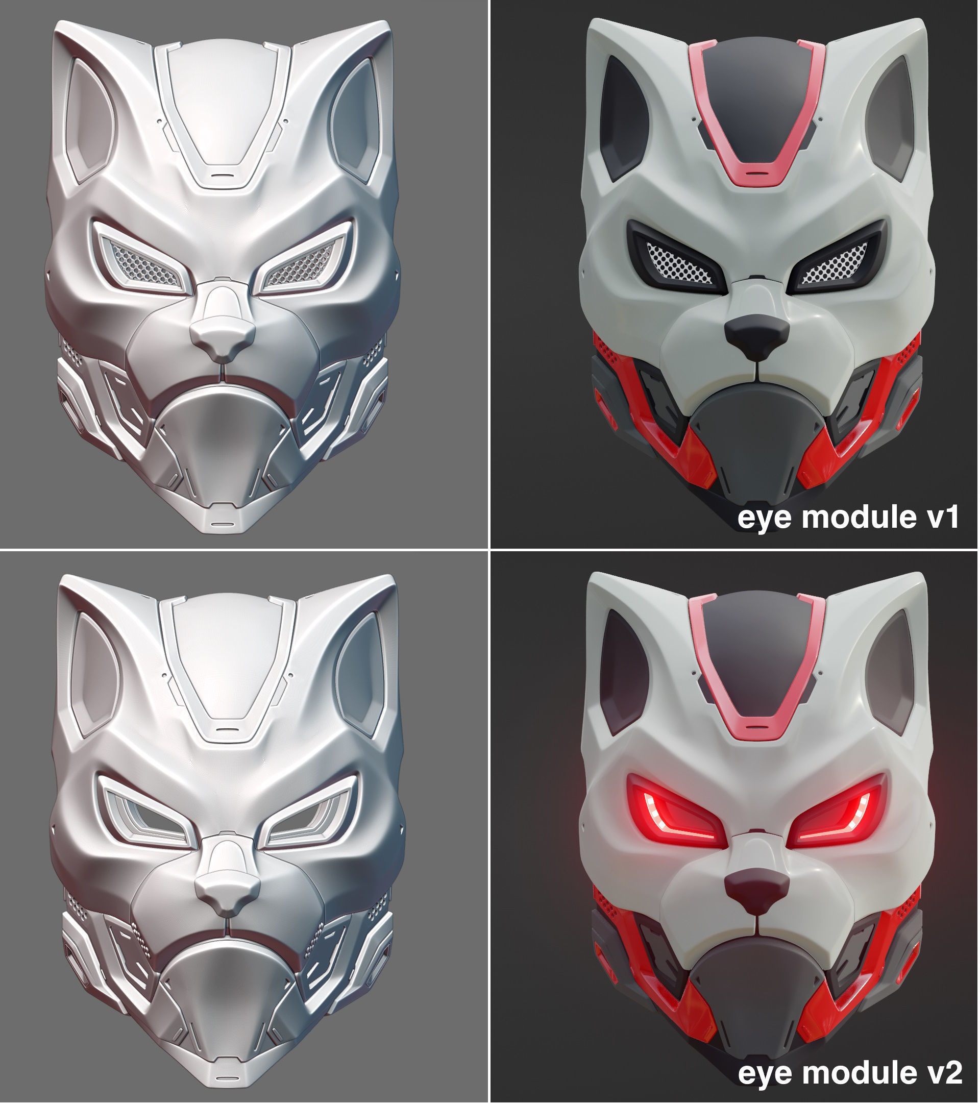 EVO CAT- cosplay sci-fi mask - DIGITAL STL FILE for 3D-PRINTING 3D print model_10
